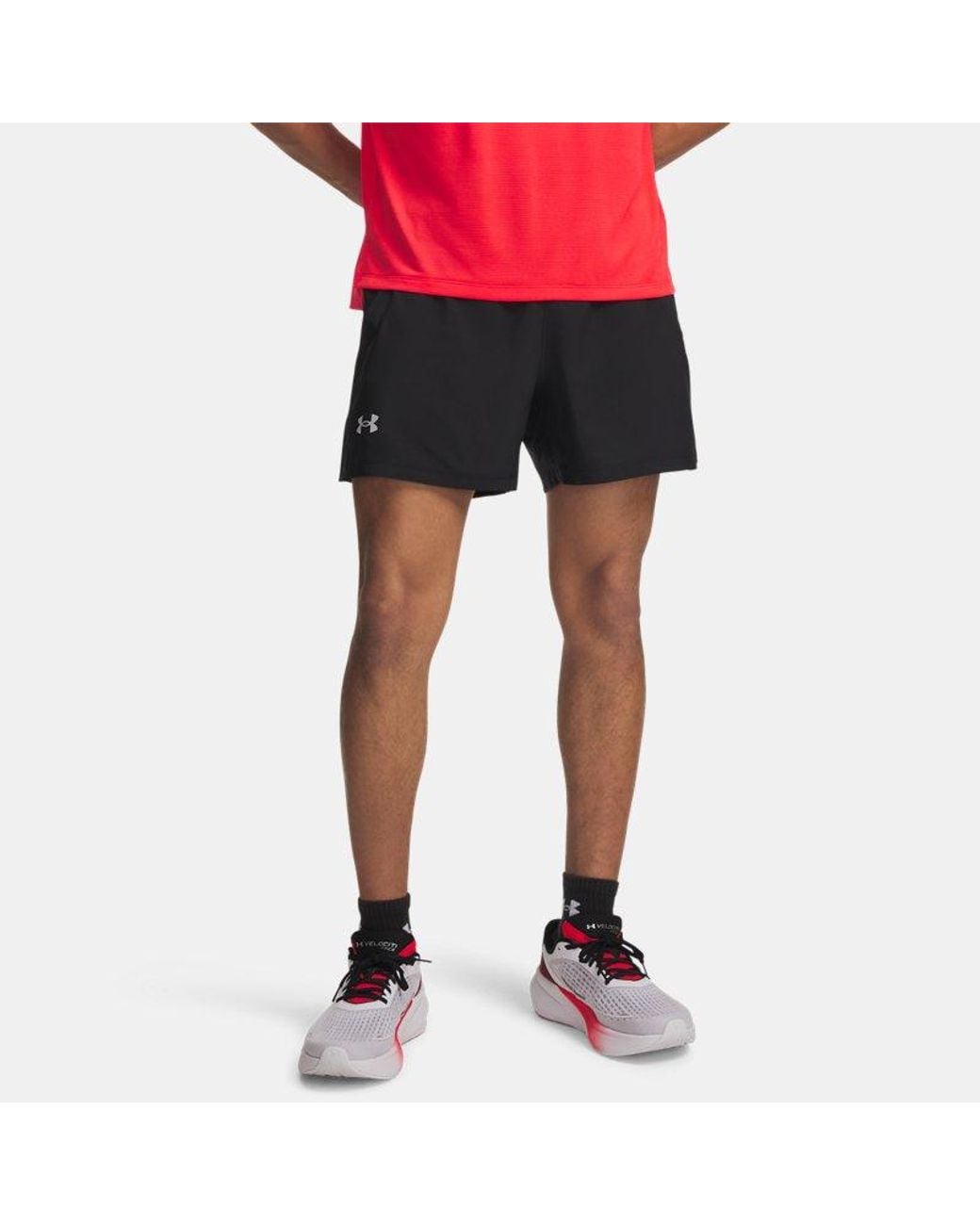 Under Armour Black Launch 5" Shorts Reflective for men