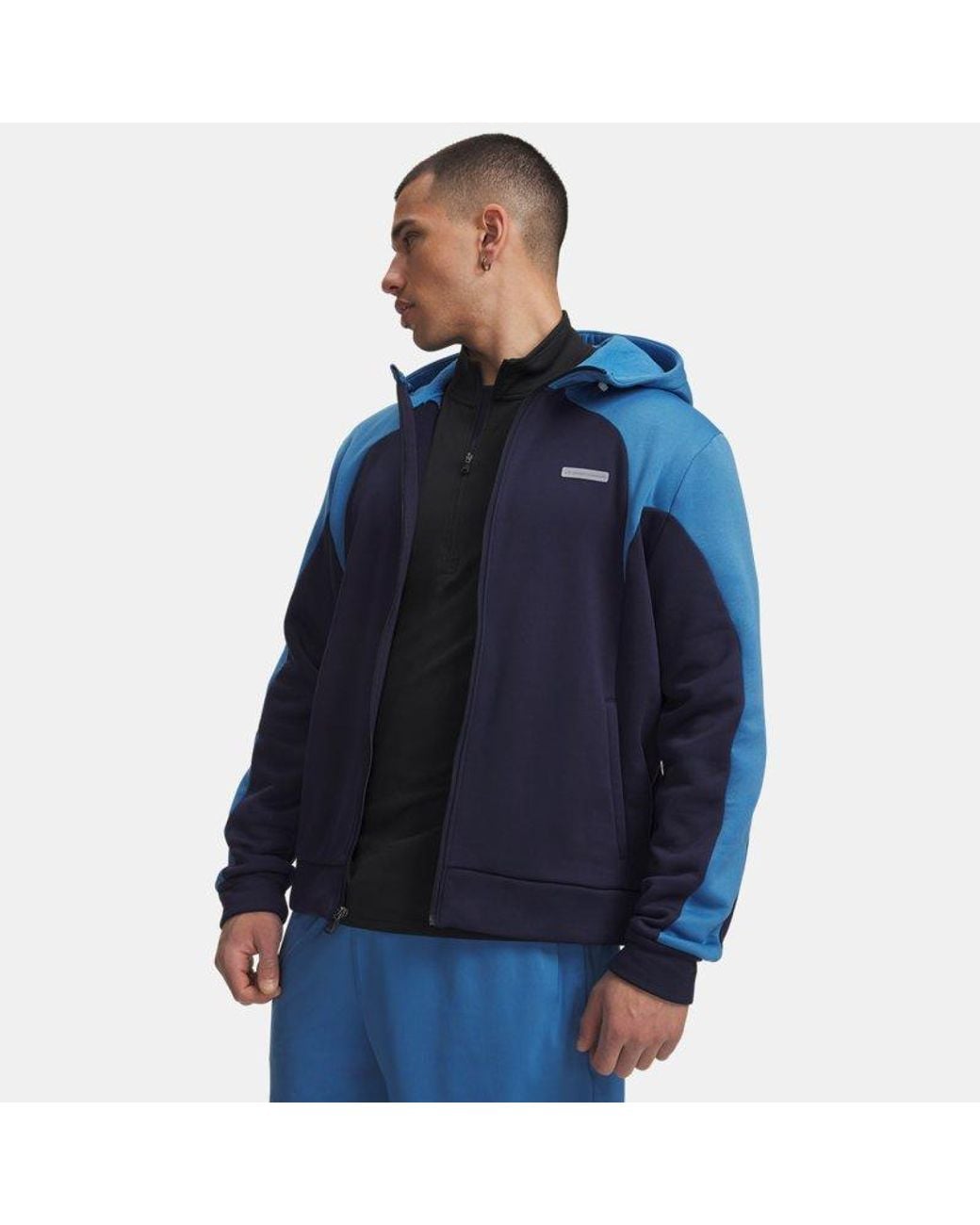 Under Armour Blue Armour Fleece Winterized Full-Zip Hoodie Midnight Aegean for men