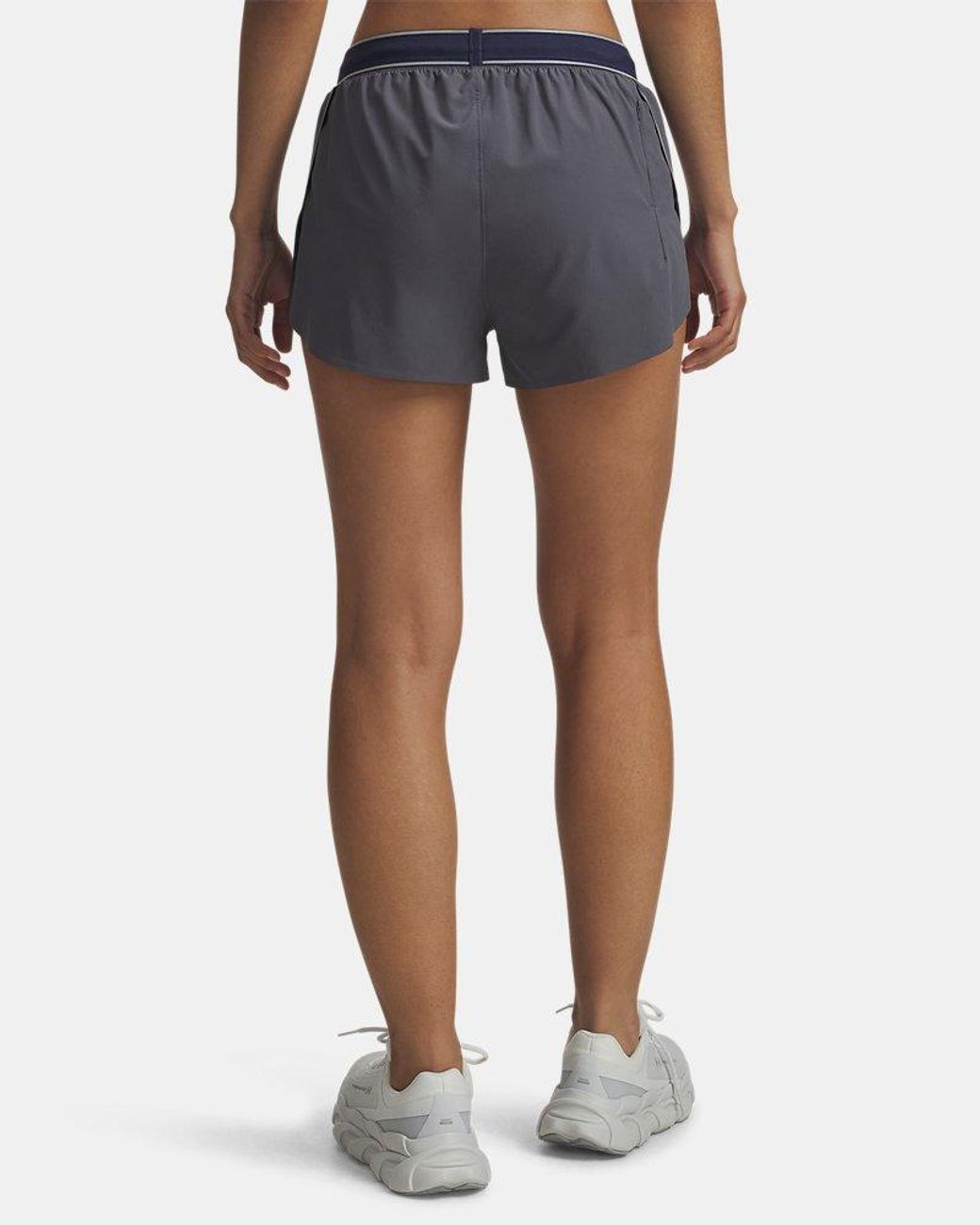 Under Armour Blue Halo Run 2" Shorts Castlerock Washed Reflective