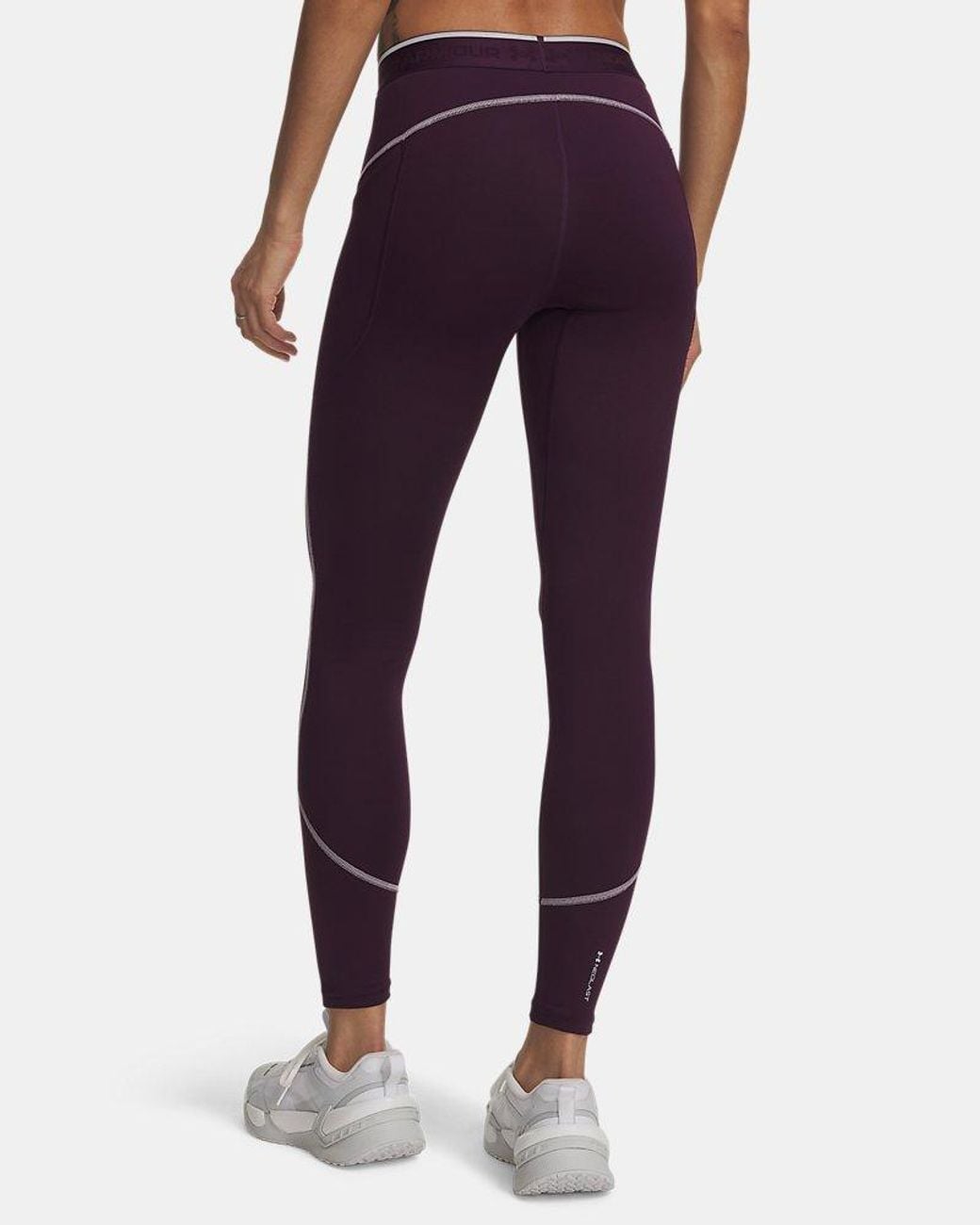 Under Armour Purple Coldgear Neolast Leggings Echo Reflective