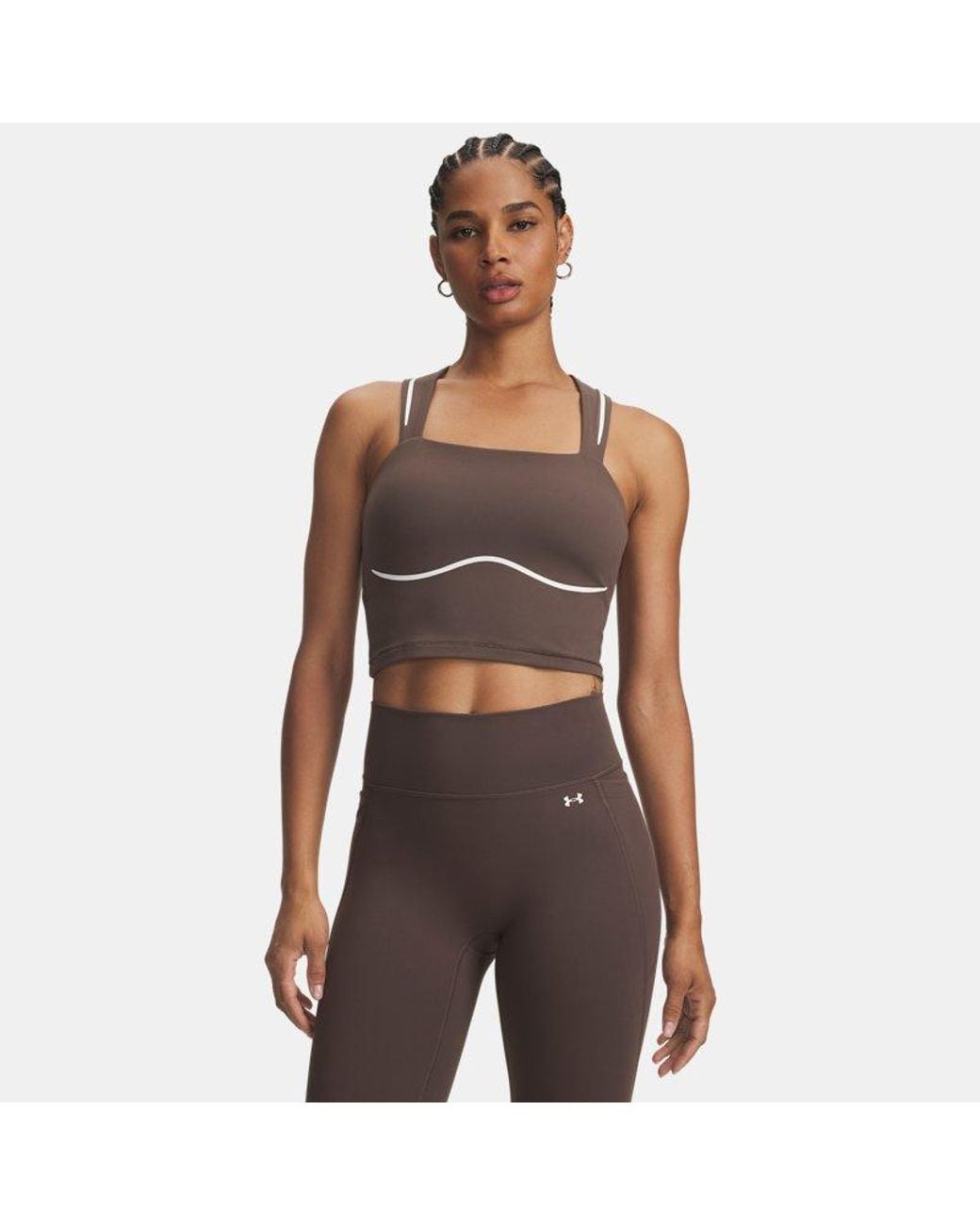 Under Armour Gray Meridian Contour Tank Peppercorn Peppercorn