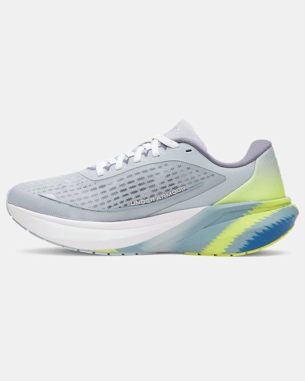 Under Armour Blue Velociti Pace Running Shoes Fog Flash Light Metallic