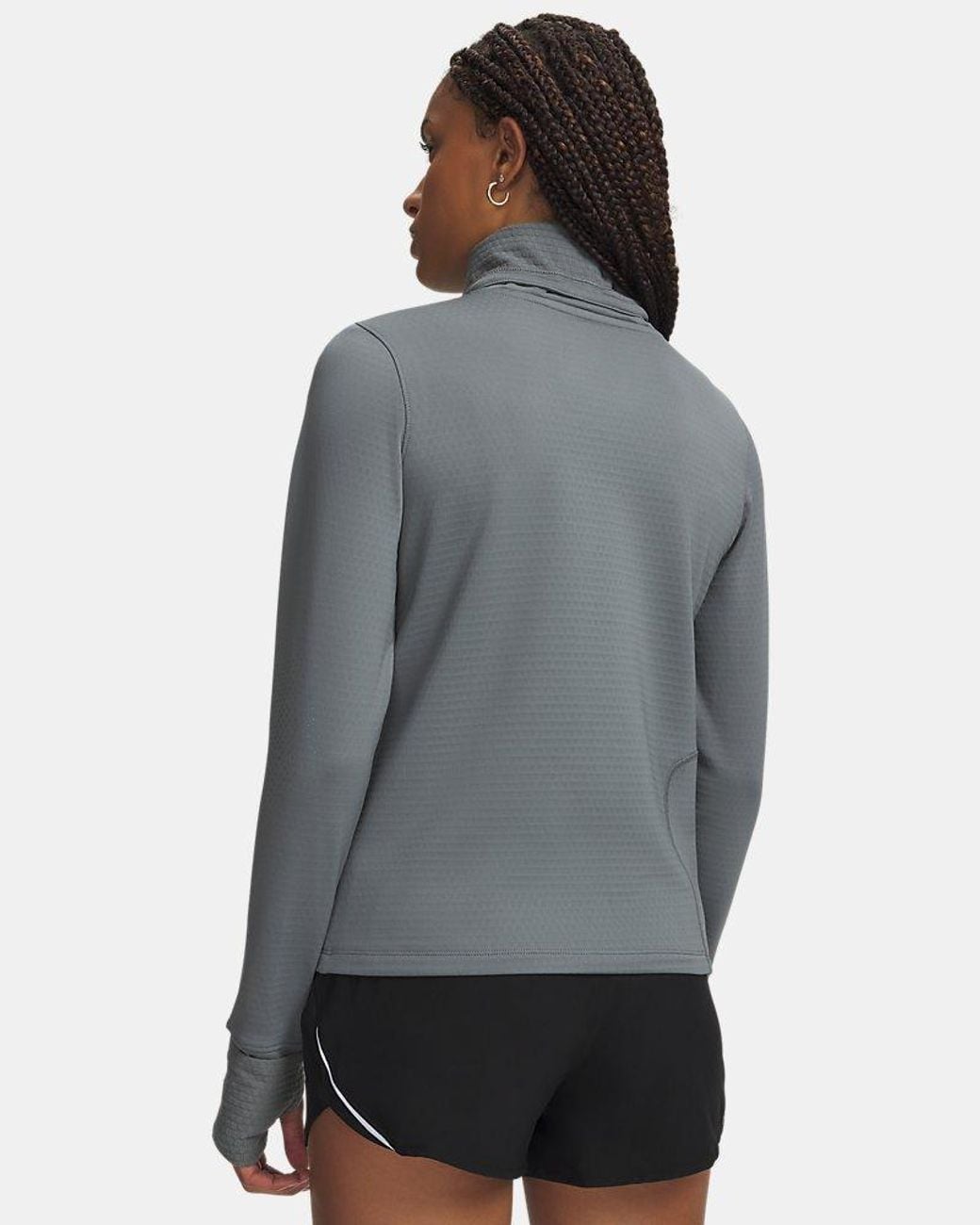 Under Armour Gray Velociti Cold Weather Layer Long Sleeve Clay Reflective