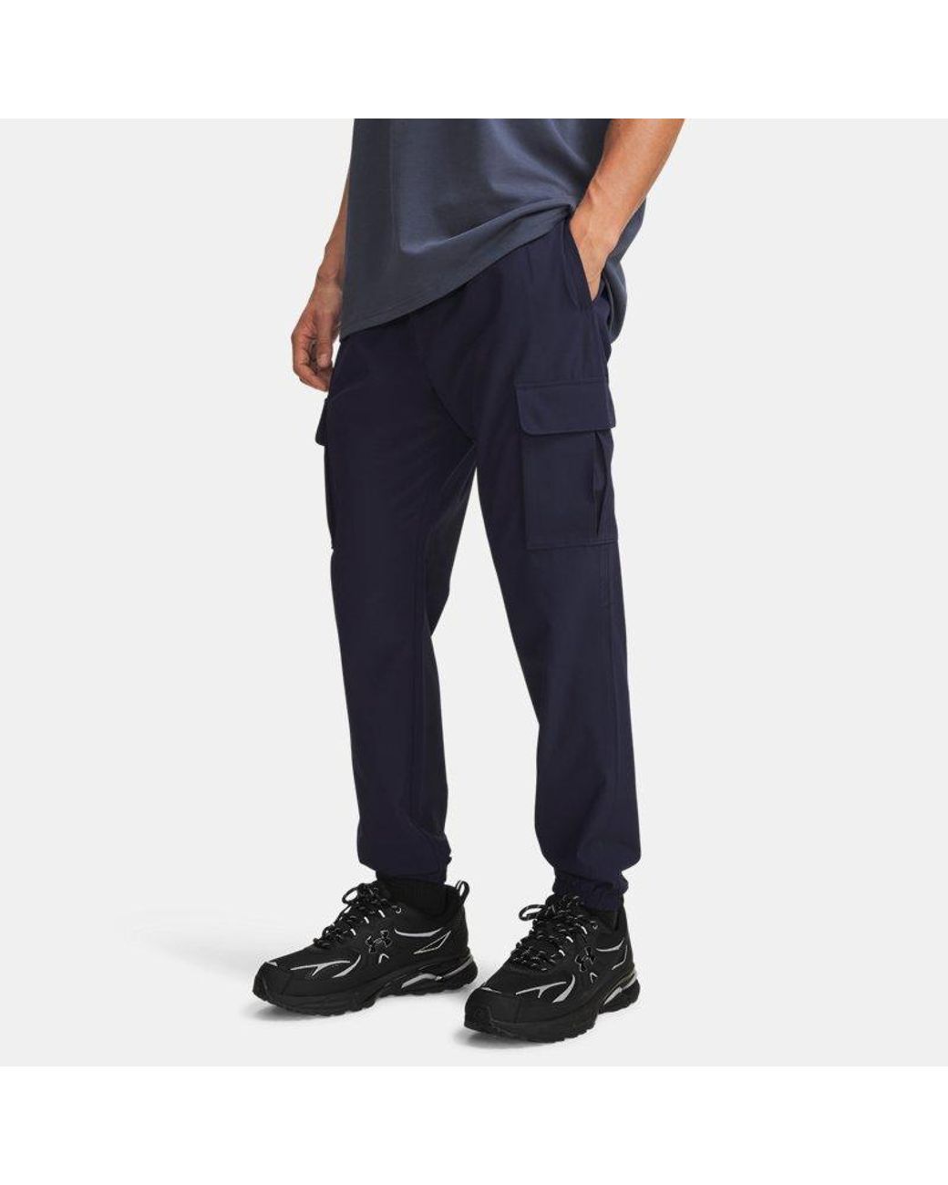 Under Armour Blue Vibe Woven Cargo Pants Midnight for men