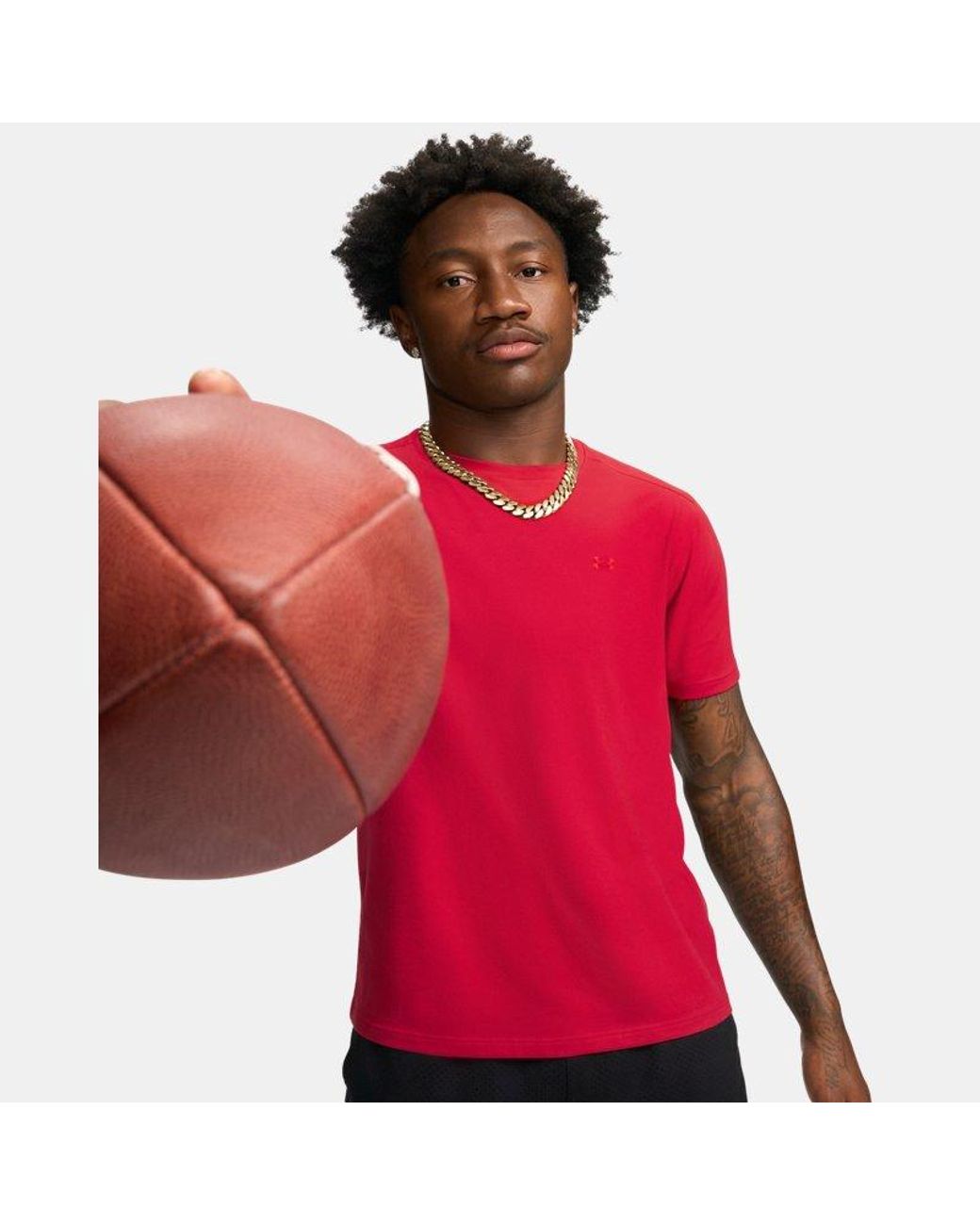 Under Armour Red The Bouncy Tee Short Sleeve for men