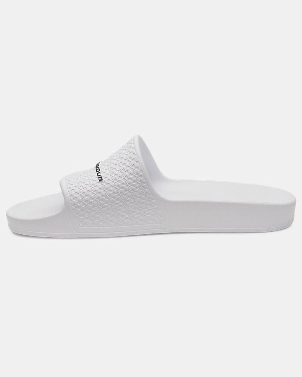 Under Armour White Armr Shower Slides for men