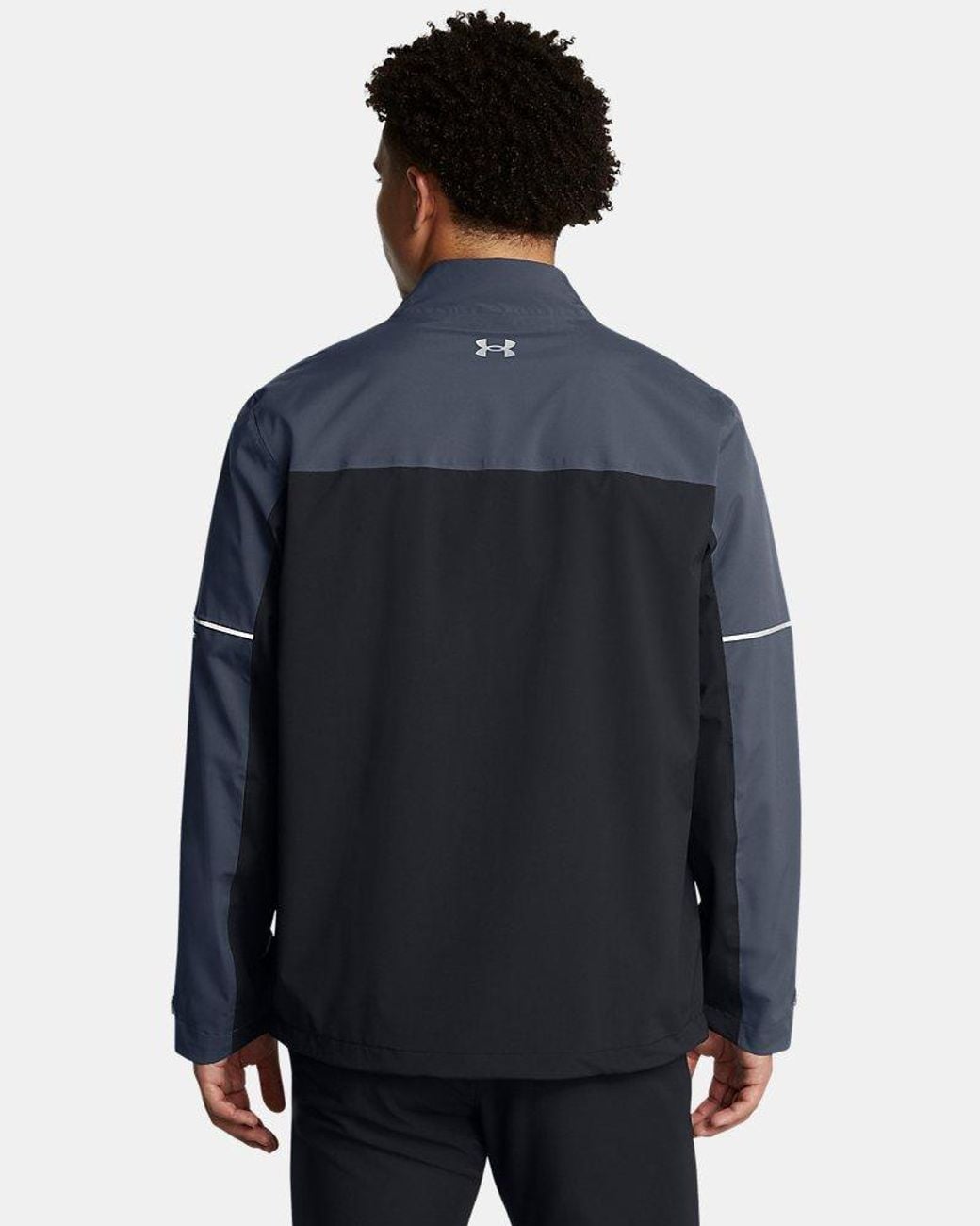 Under Armour Blue Drive Rain Jacket Downpour Metallic for men