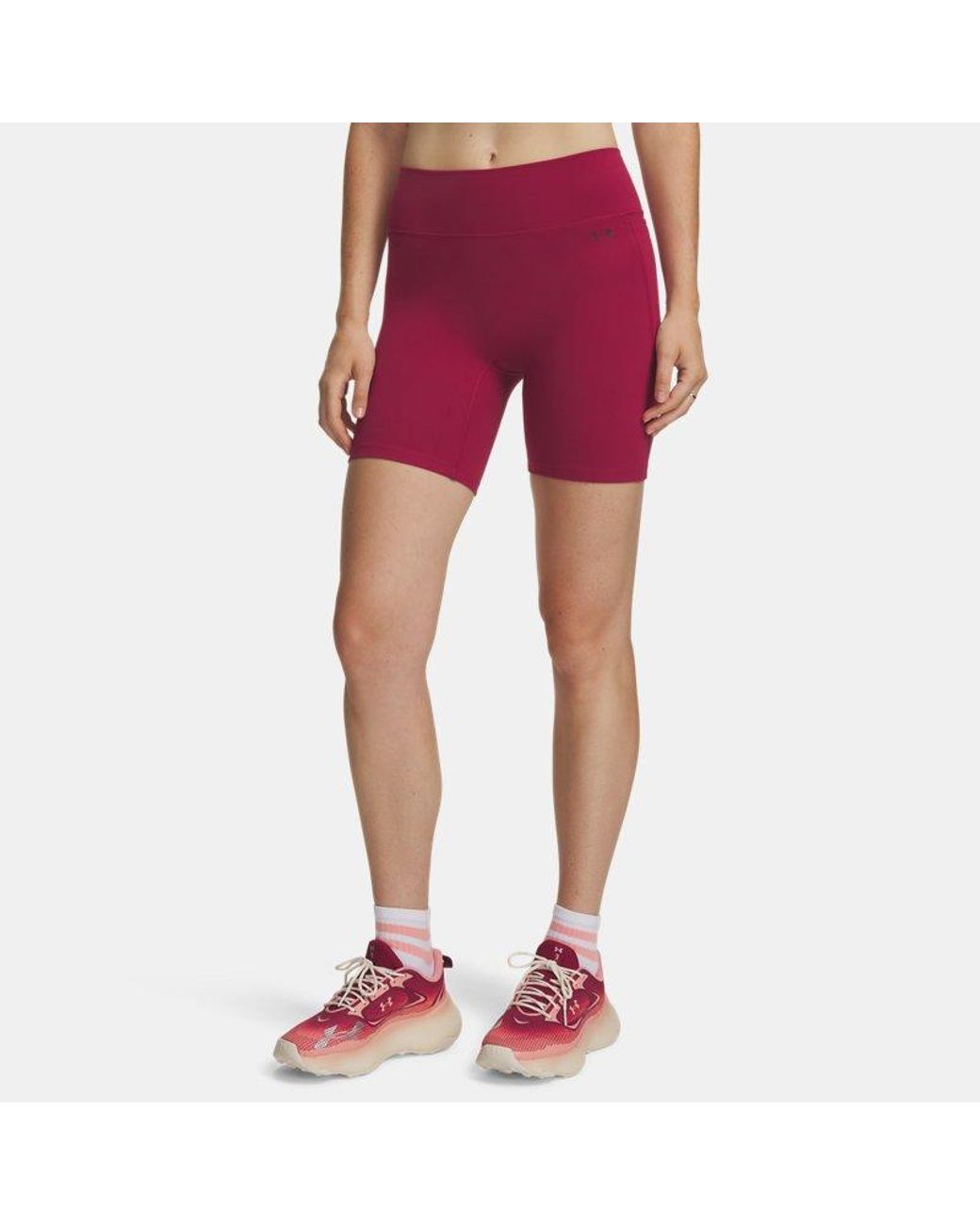 Under Armour Red Ua Motion Bike Shorts