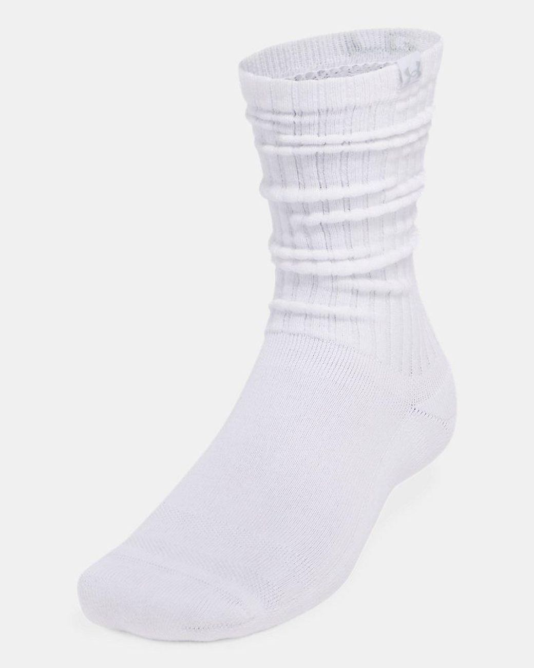Under Armour White Sportstyle Cotton Scrunch 2-Pack Crew Socks Halo