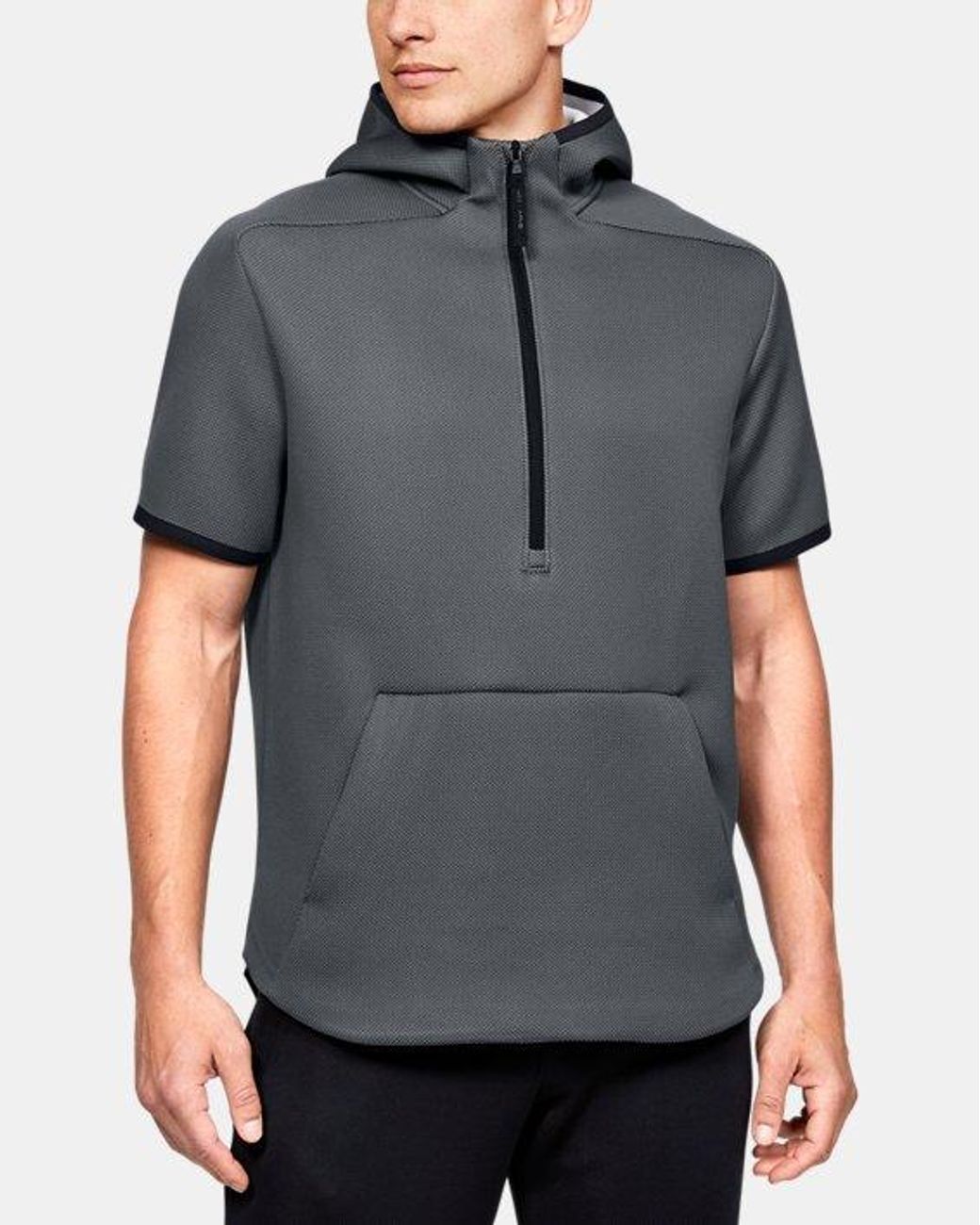 Under Armour Ua /move 1⁄2 Zip Short Sleeve Hoodie in Gray for Men | Lyst