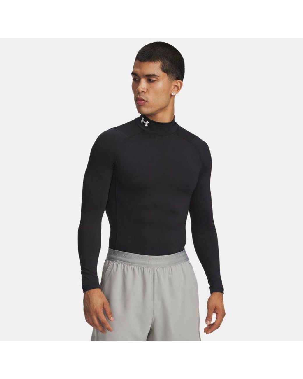 Under Armour Black Heatgear Compression Mock Long Sleeve for men