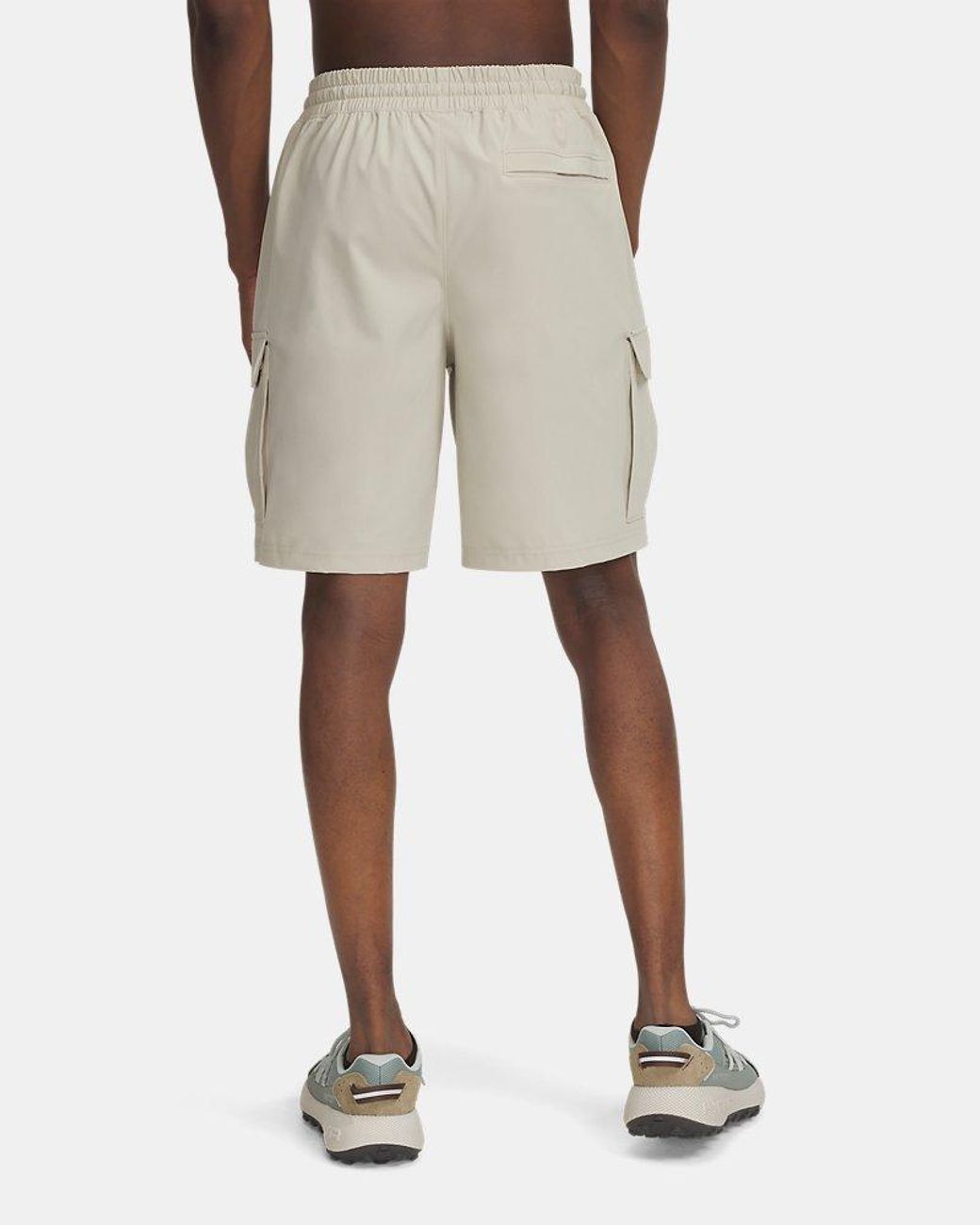 Under Armour Brown Vibe Woven 8" Cargo Shorts Khaki Base for men