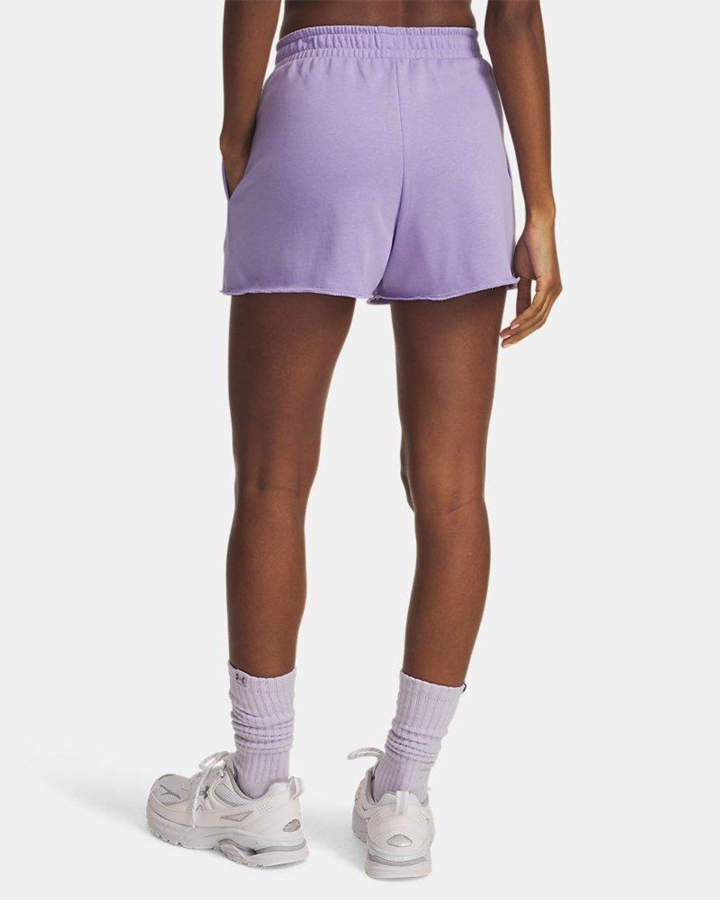 Under Armour Purple Rival Terry 3" Shorts Transparent