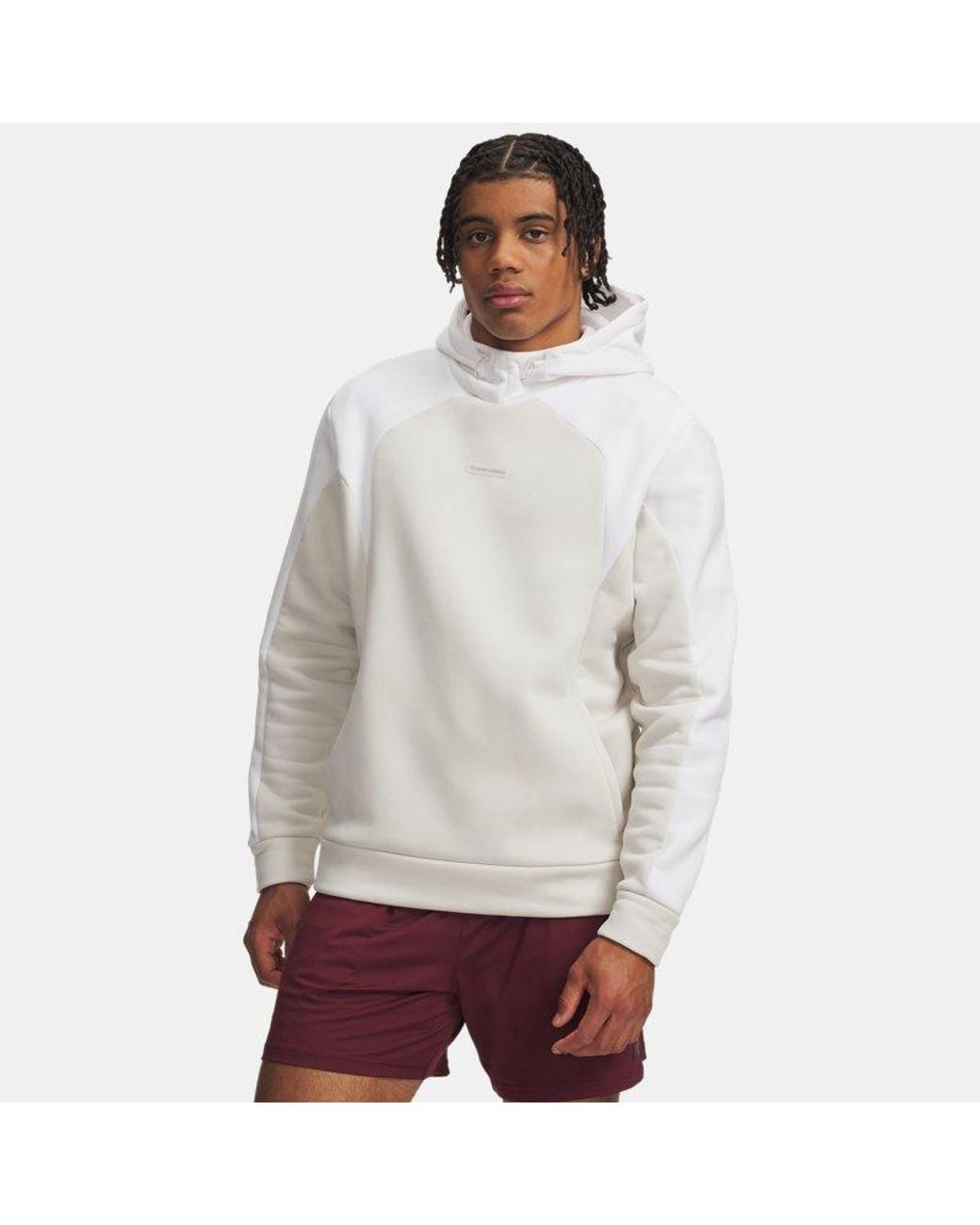 Under Armour White Armour Fleece Winterized Hoodie Summit for men