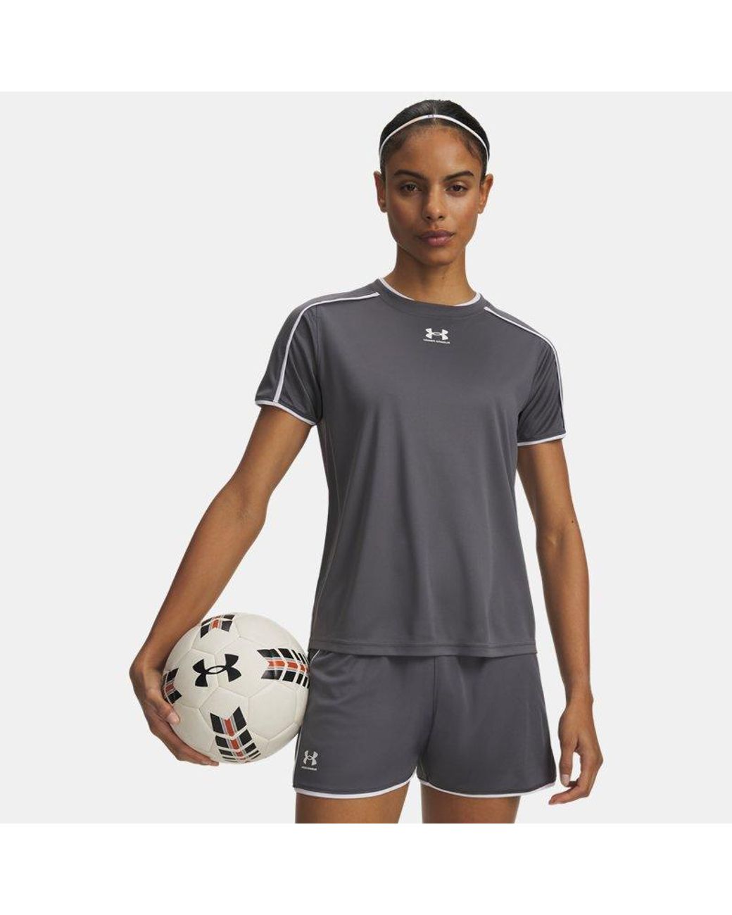 Under Armour Gray Challenger Train Short Sleeve Castlerock