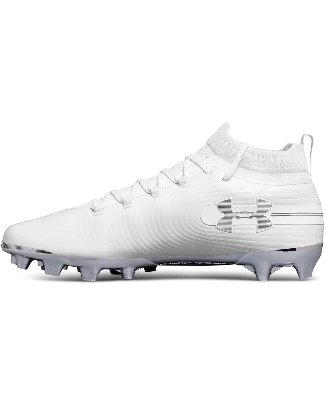 All white under armour 2024 cleats