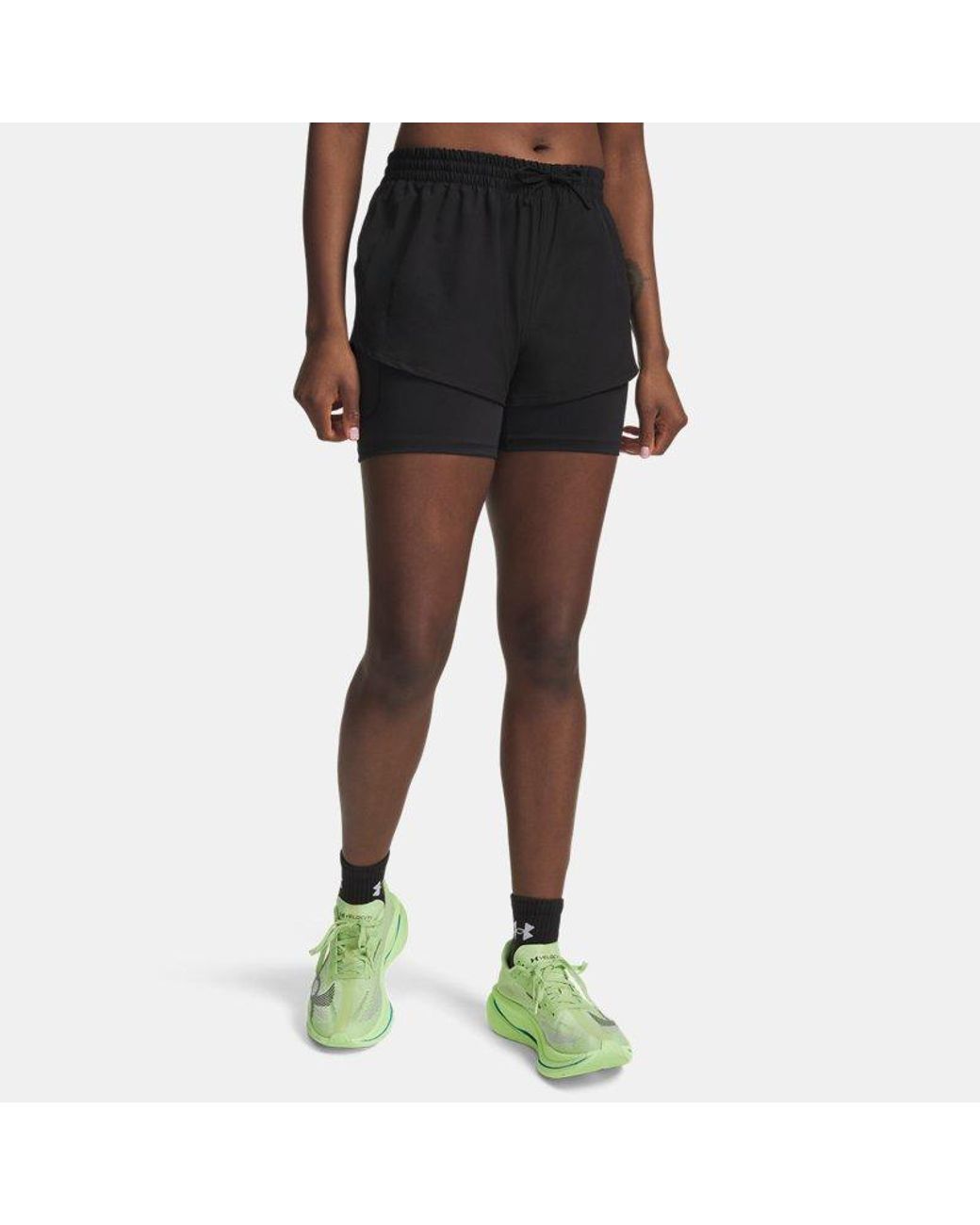 Under Armour Black Velociti Pro 4" 2-In-1 Shorts Ultimate Reflective