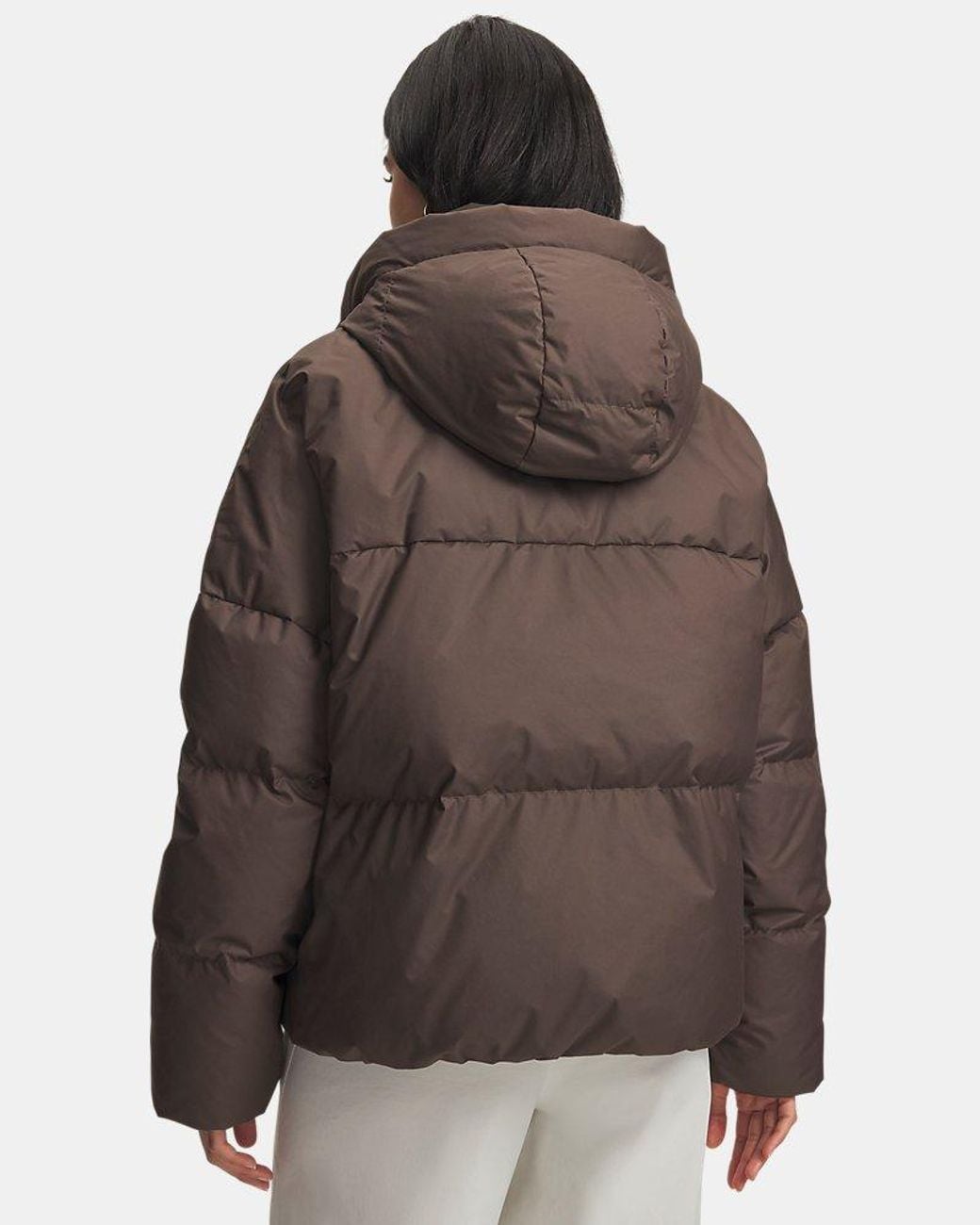 Under Armour Brown Limitless Down Puffer Jacket Peppercorn Peppercorn