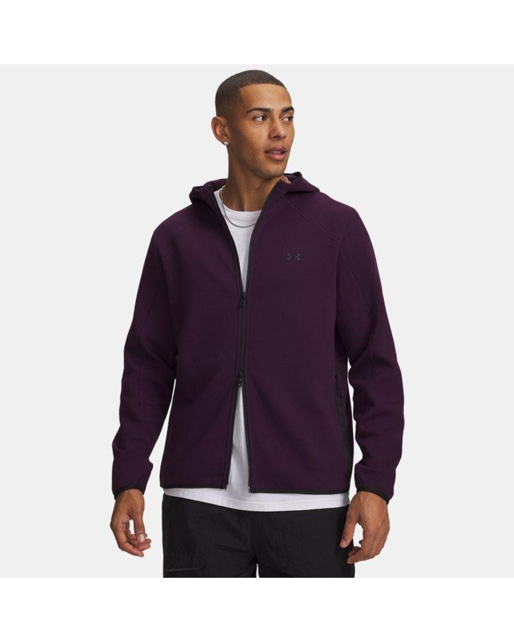 Under Armour Purple Unstoppable Fleece Full Zip Echo for men