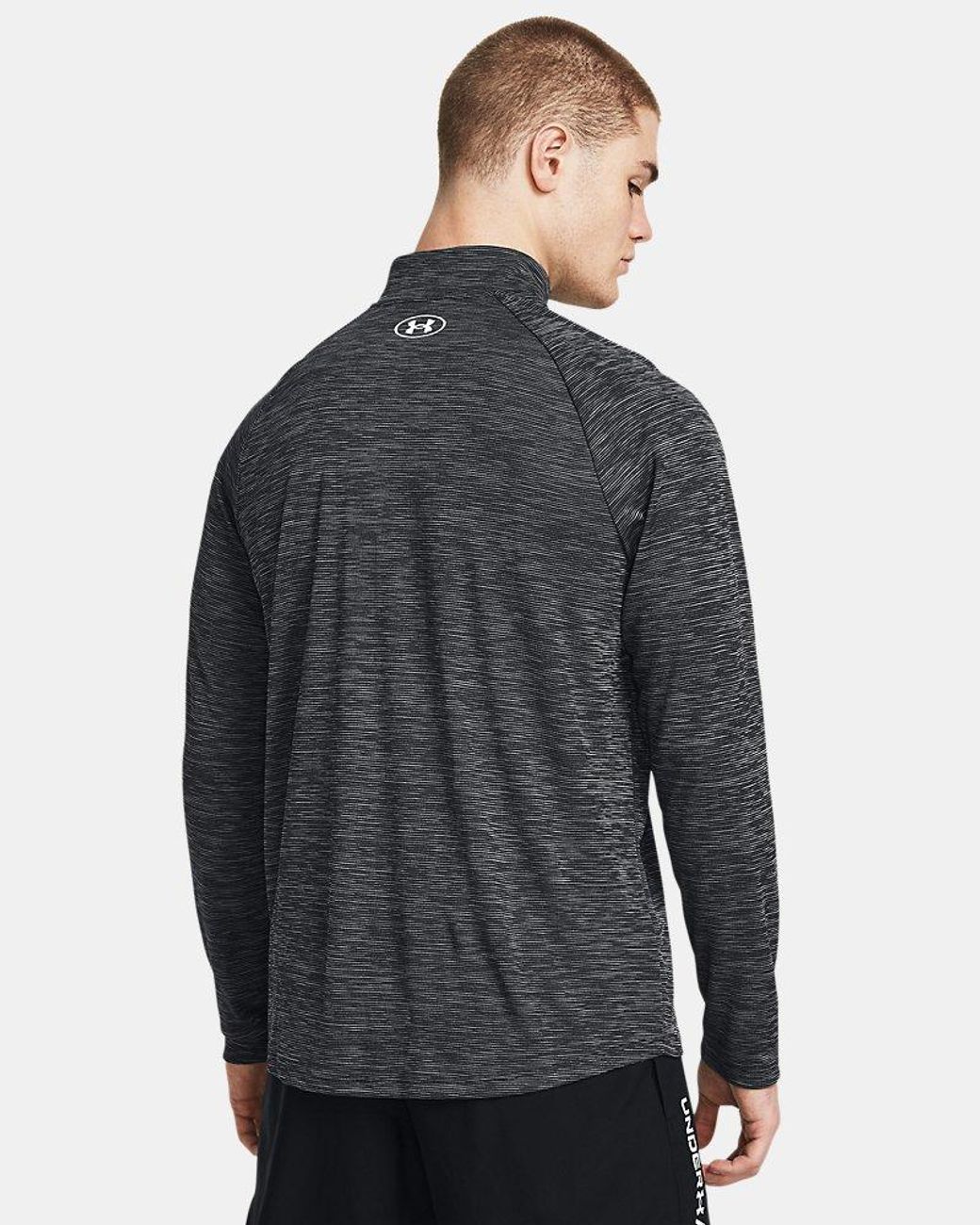 Under Armour Black Tech Textured ½ Zip for men