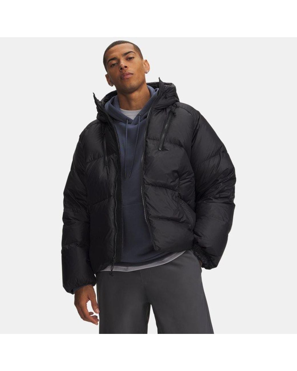 Under Armour Black Limitless Utility Puffer Jacket for men