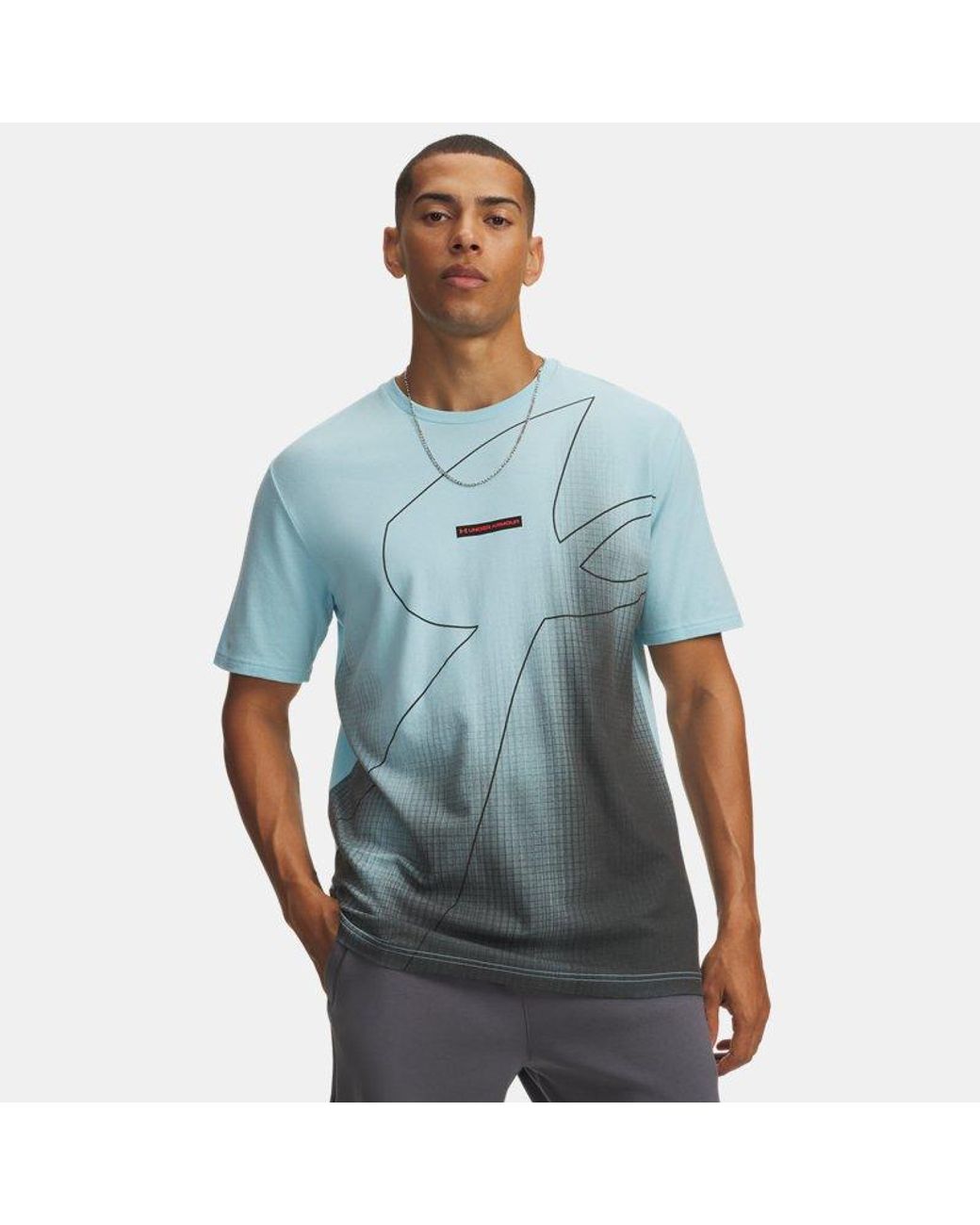 Under Armour Blue Ua Blend Logo Short Sleeve for men