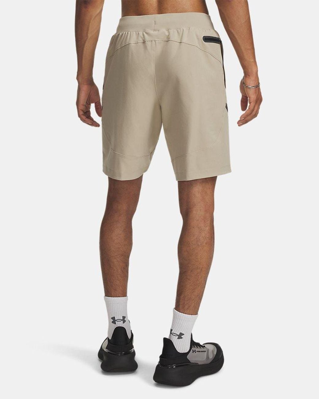 Under Armour Black Unstoppable 8" Shorts City Khaki for men