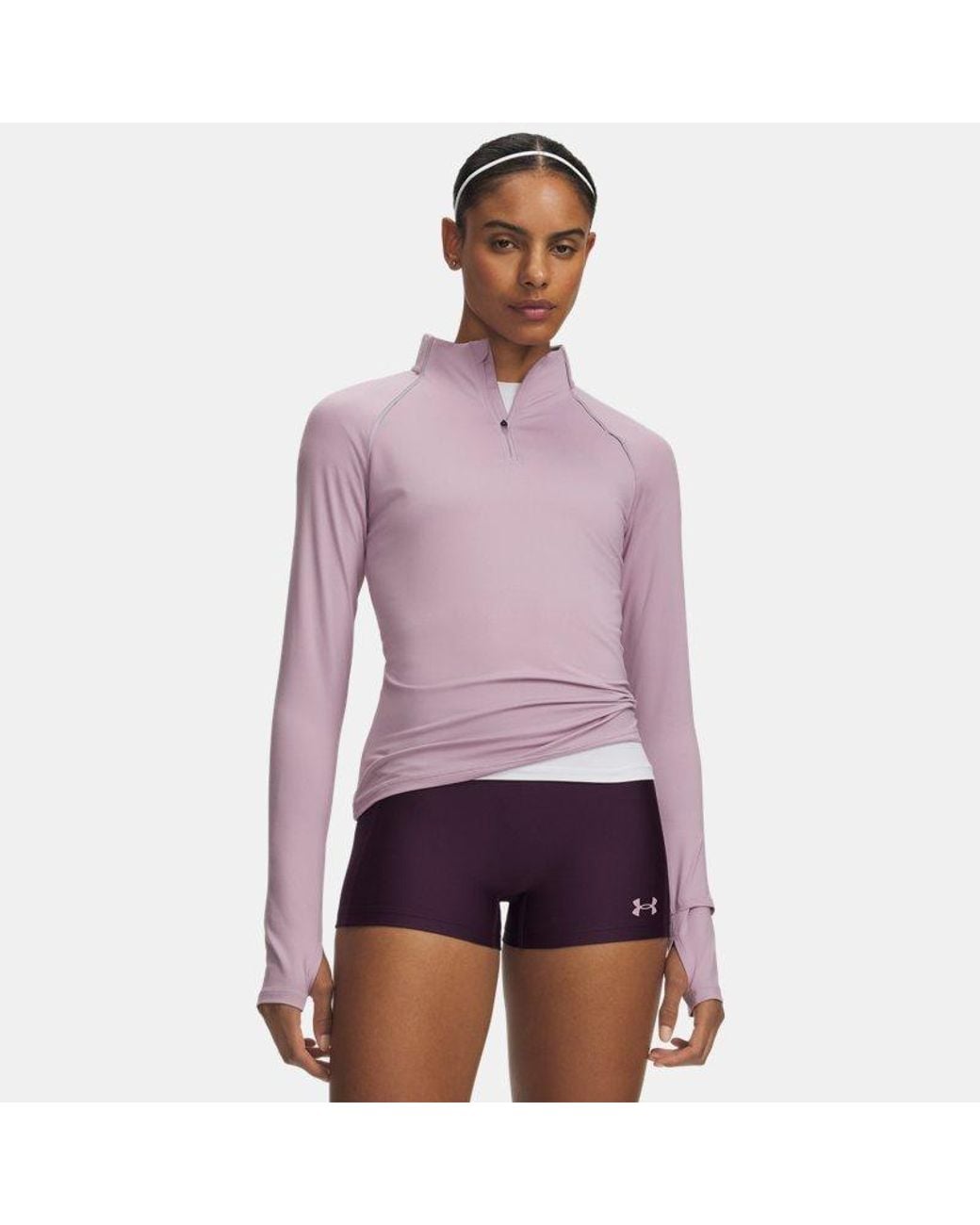 Under Armour Purple Velociti ½ Zip Mauve Reflective
