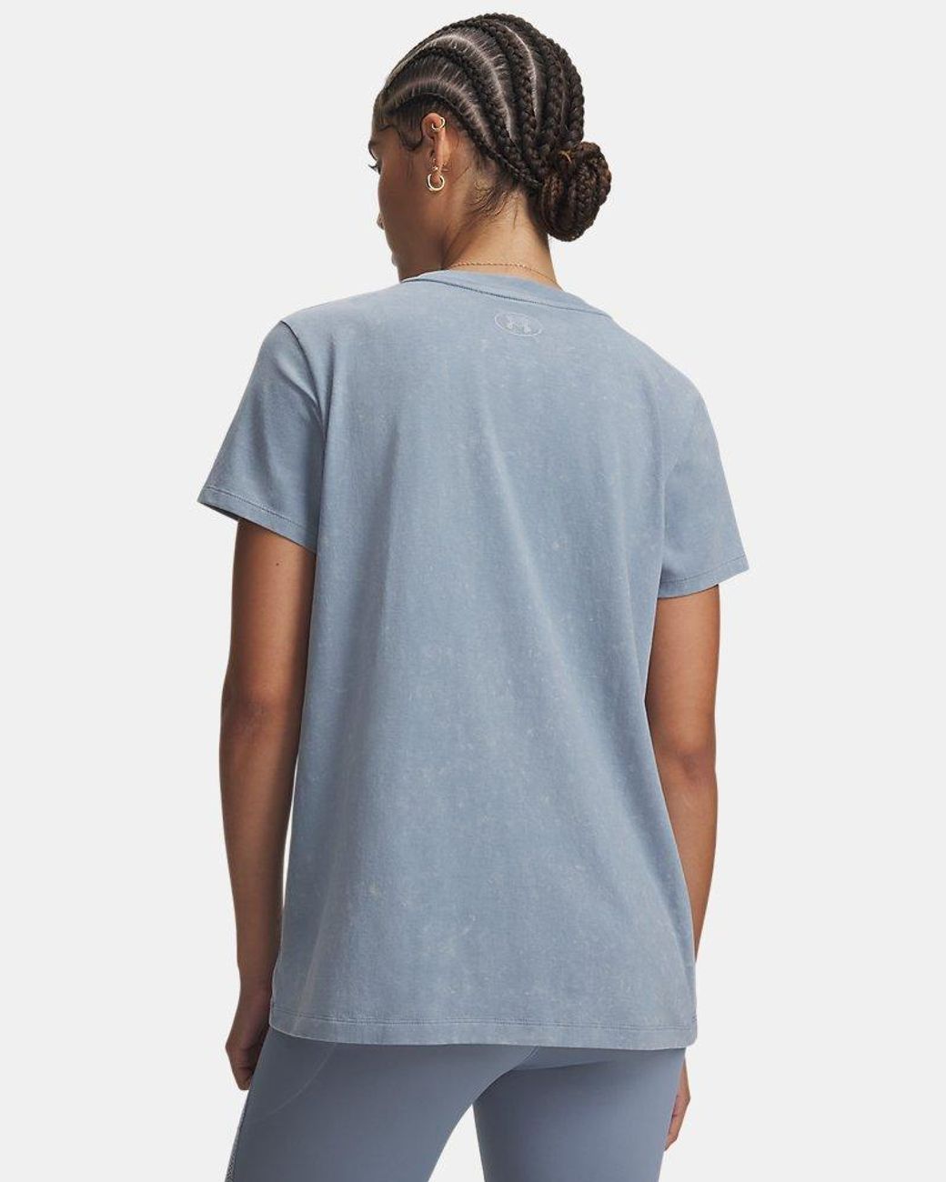 Under Armour Blue Rival Cotton Wash Short Sleeve Wind Harbor