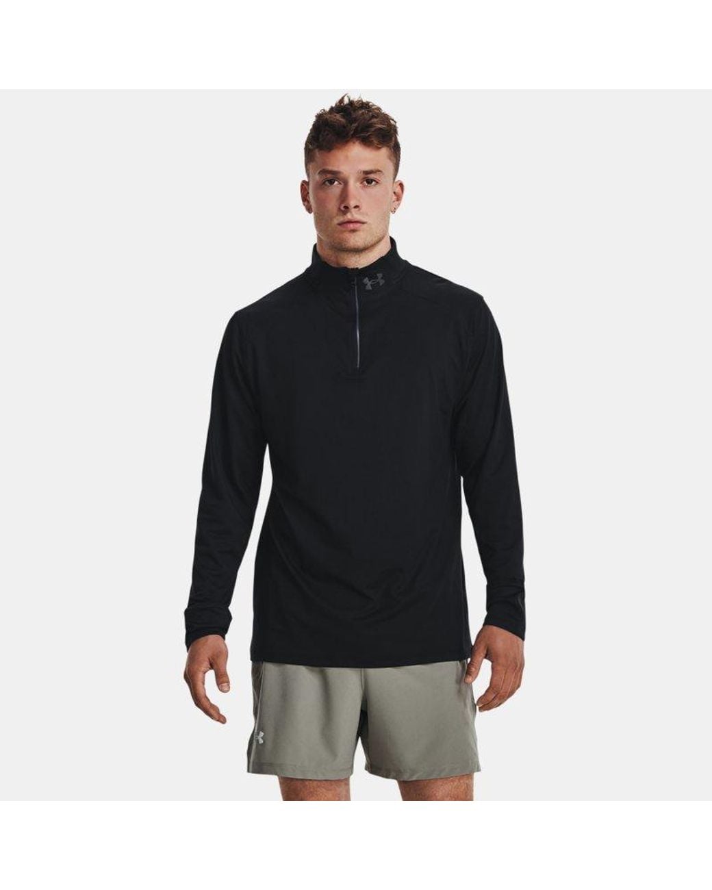 Under Armour Black Q Lifier ½ Zip Reflective for men