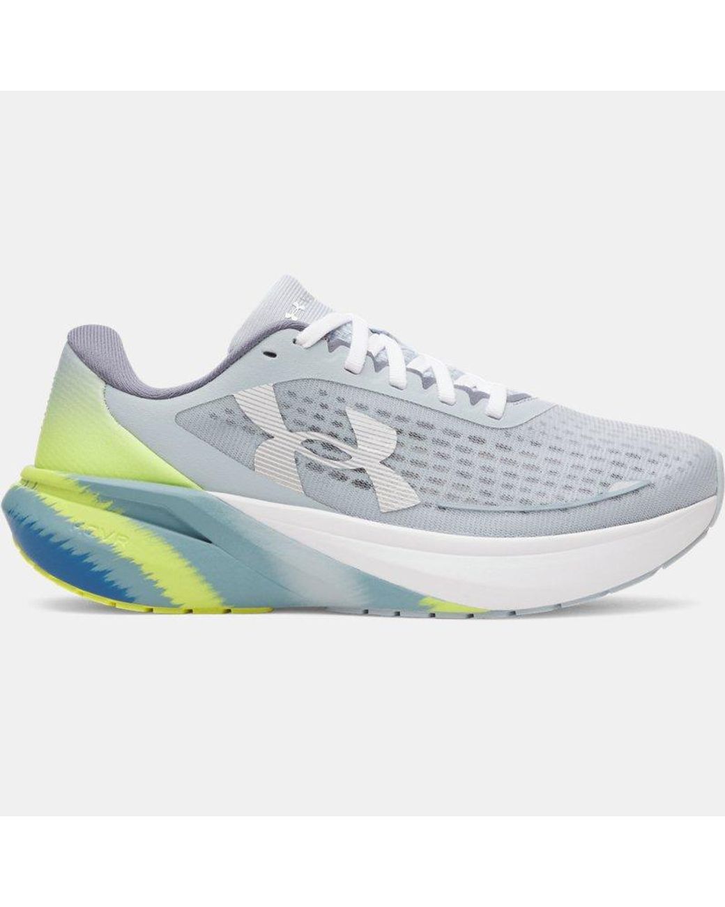 Under Armour Blue Velociti Pace Running Shoes Fog Flash Light Metallic