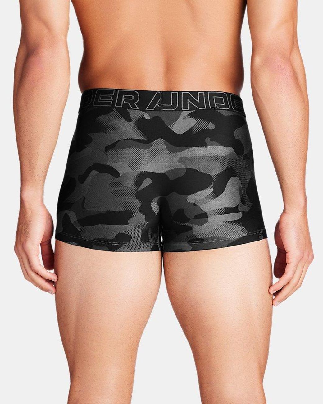 Under Armour Gray Performance Tech Printed 3" Boxerjock Castlerock for men