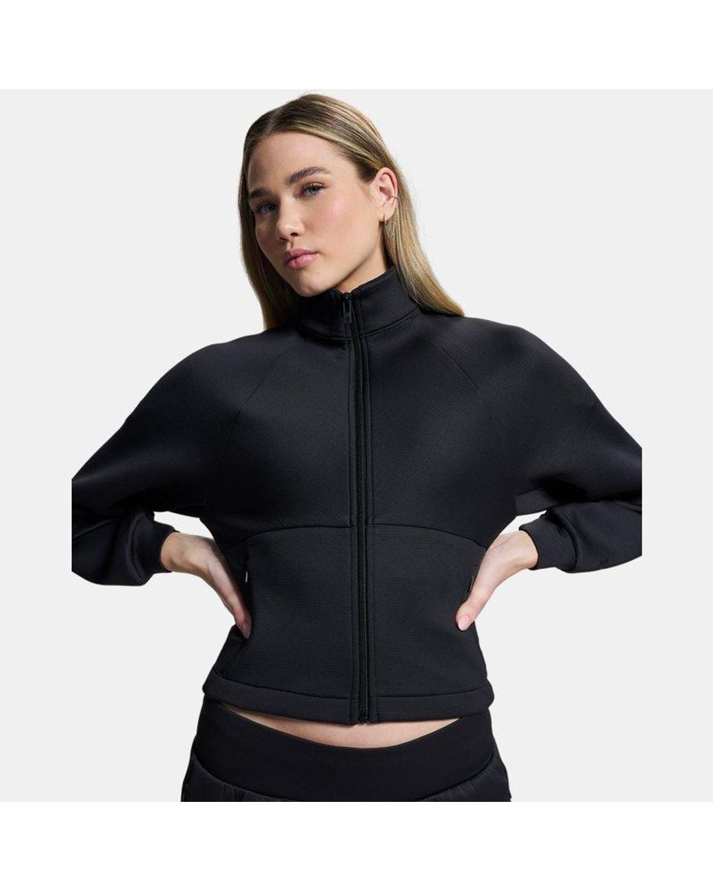 Under Armour Black Unstoppable Fleece Rib Textured Full Zip Ultimate Ultimate