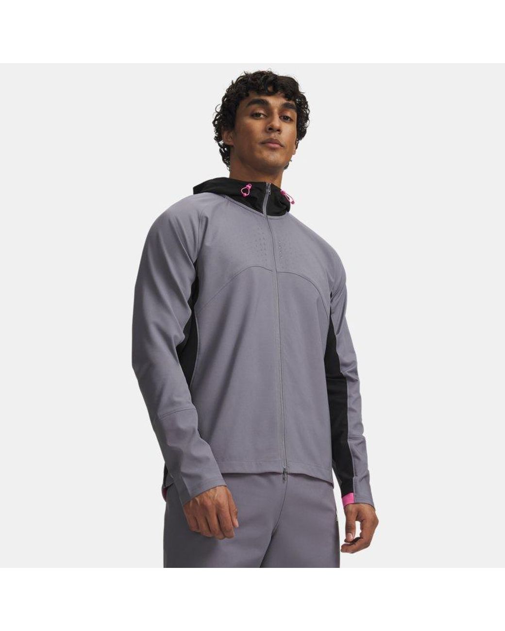 Under Armour Gray Challenger Elite Storm Jacket Titan Ultimate Chrome for men