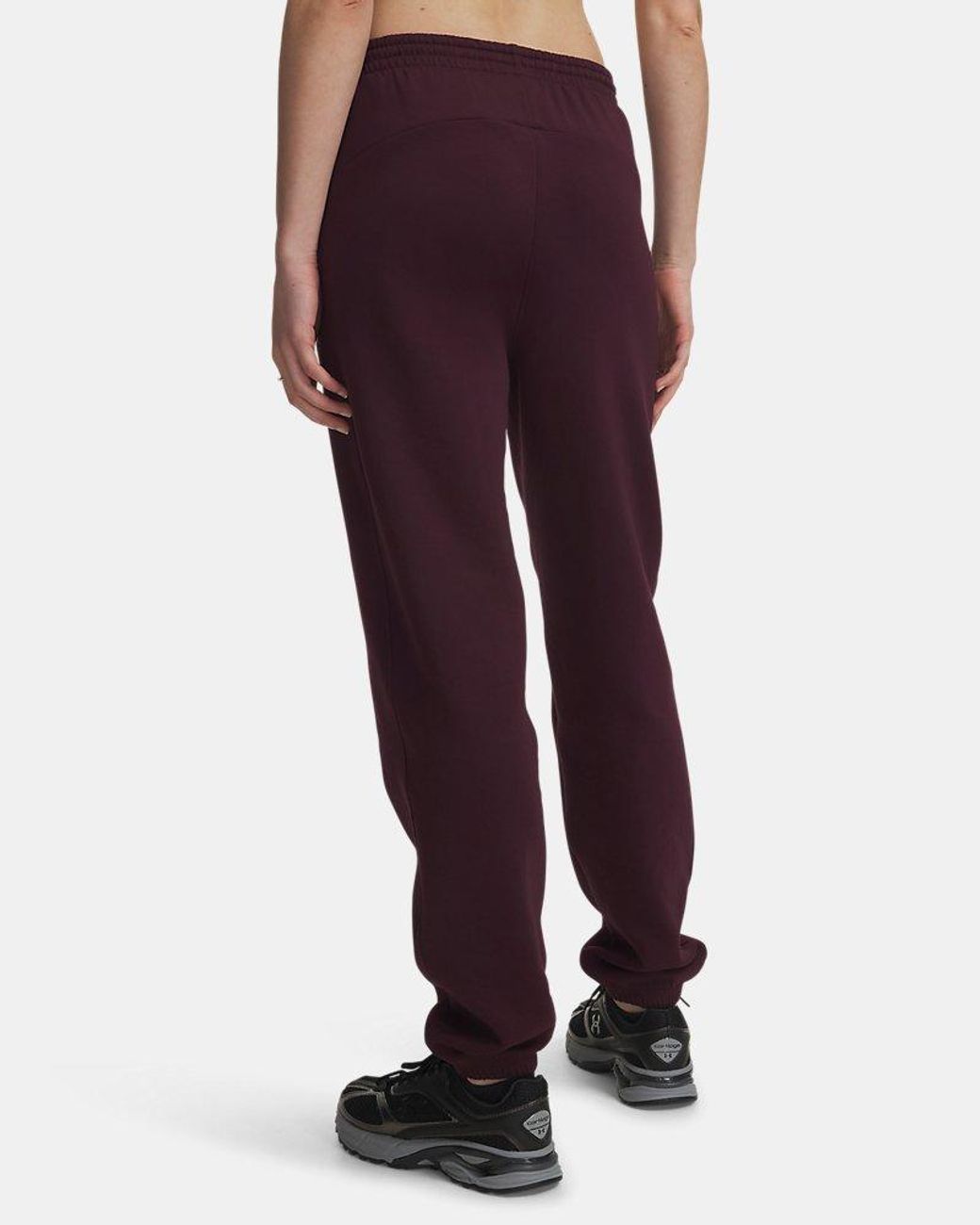 Under Armour Purple Unstoppable Fleece Gym Pants Ox Blood Ox Blood