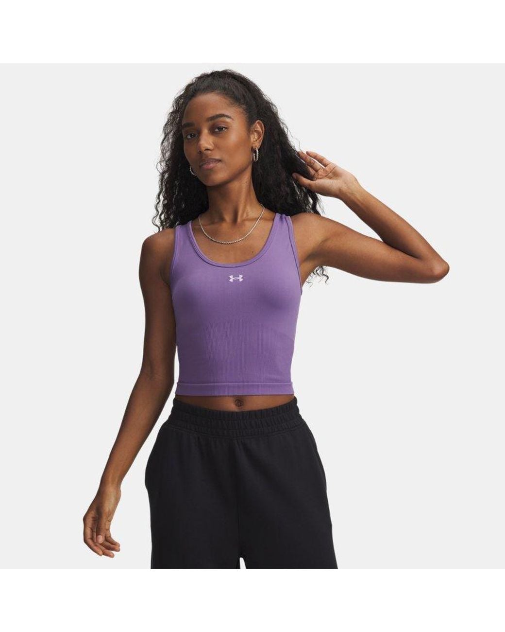 Under Armour Purple Vanish Seamless Tank Luxe Crest Crest
