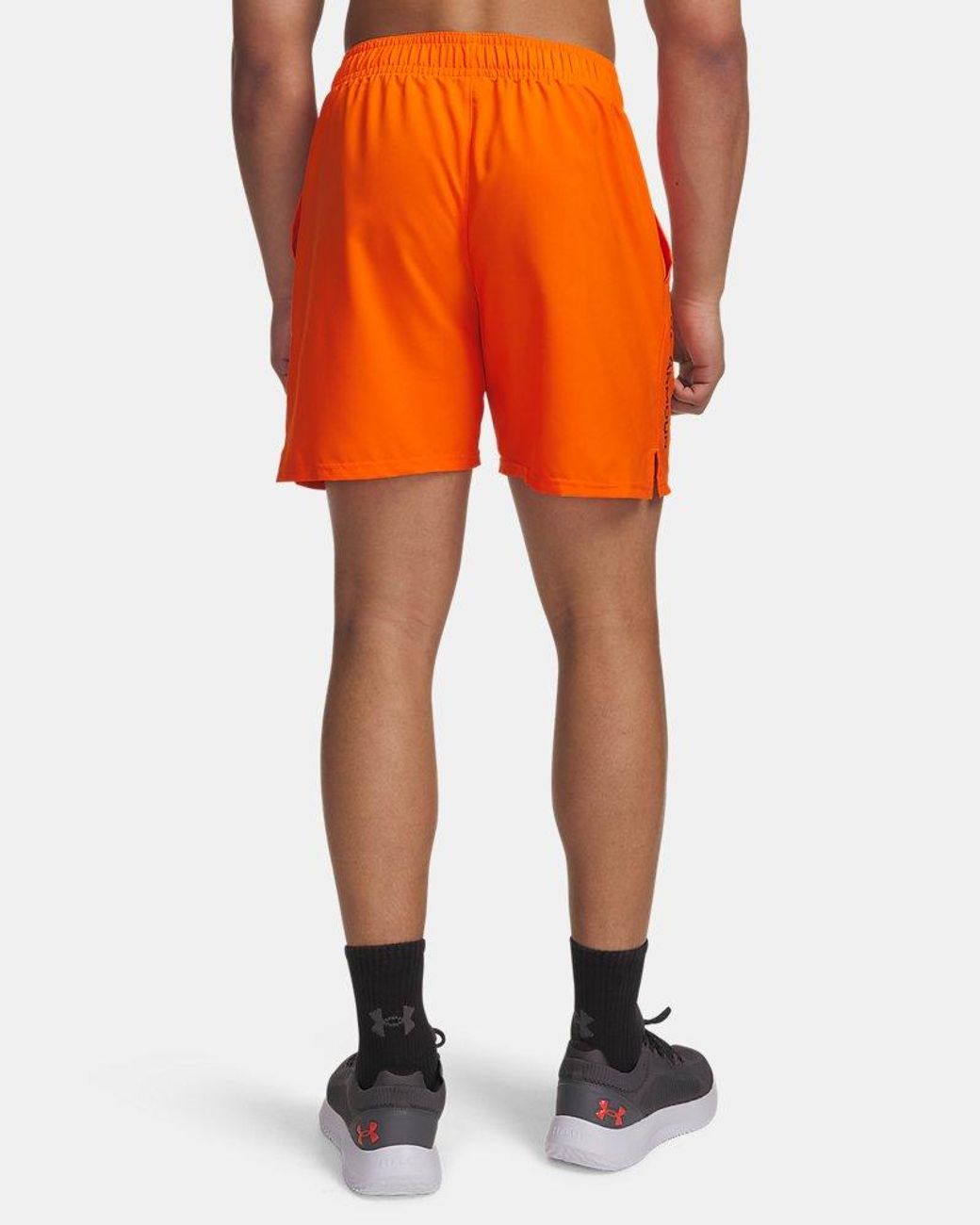 Under Armour Red Tech Woven Wordmark 8.25" Shorts Outrageous for men