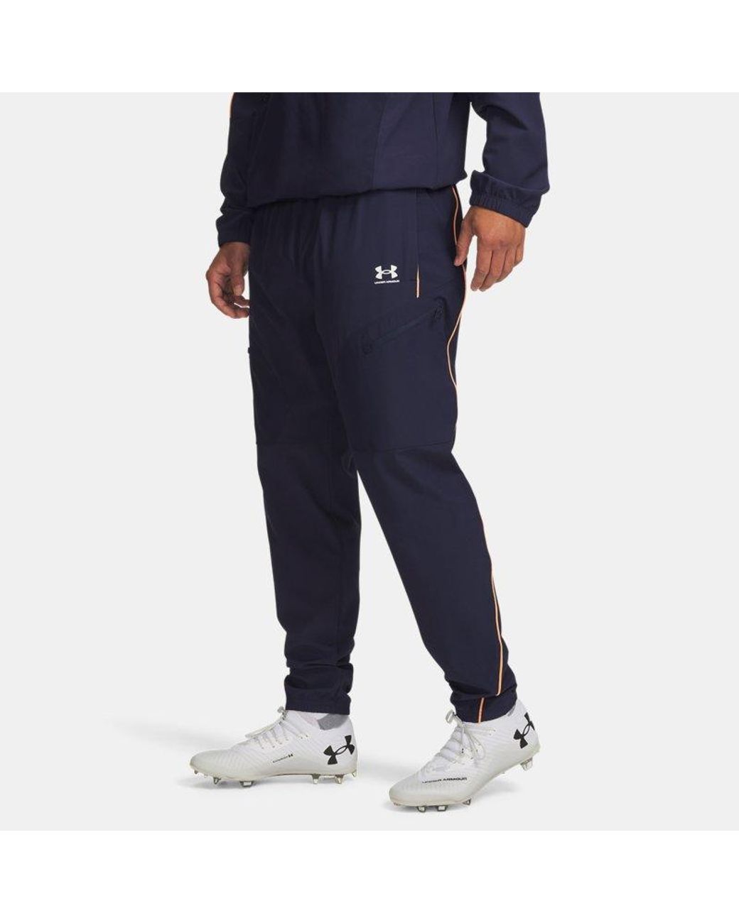 Under Armour Blue Challenger Warmup Pants Midnight for men