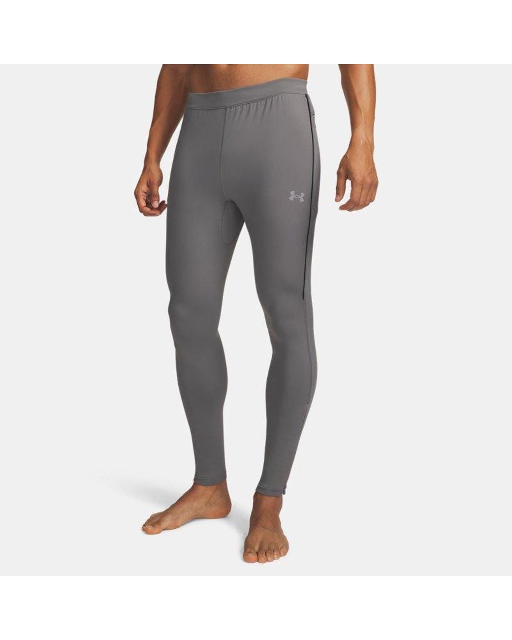 Under Armour Gray Velociti Cold Weather Tights Clay Reflective for men