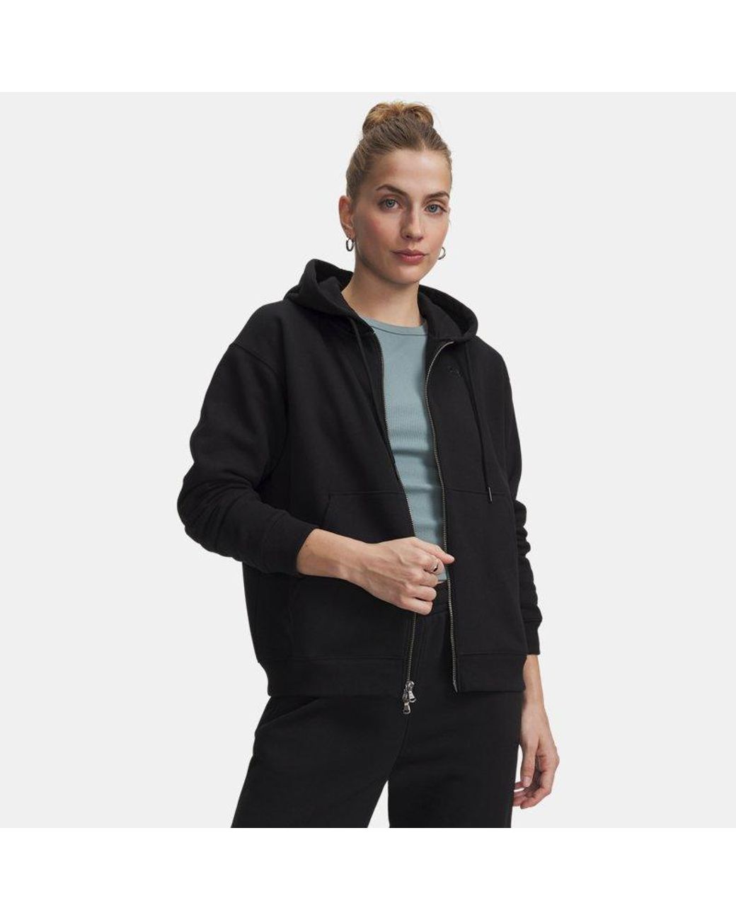 Under Armour Black Icon Heavyweight Terry Full Zip Ultimate Ultimate