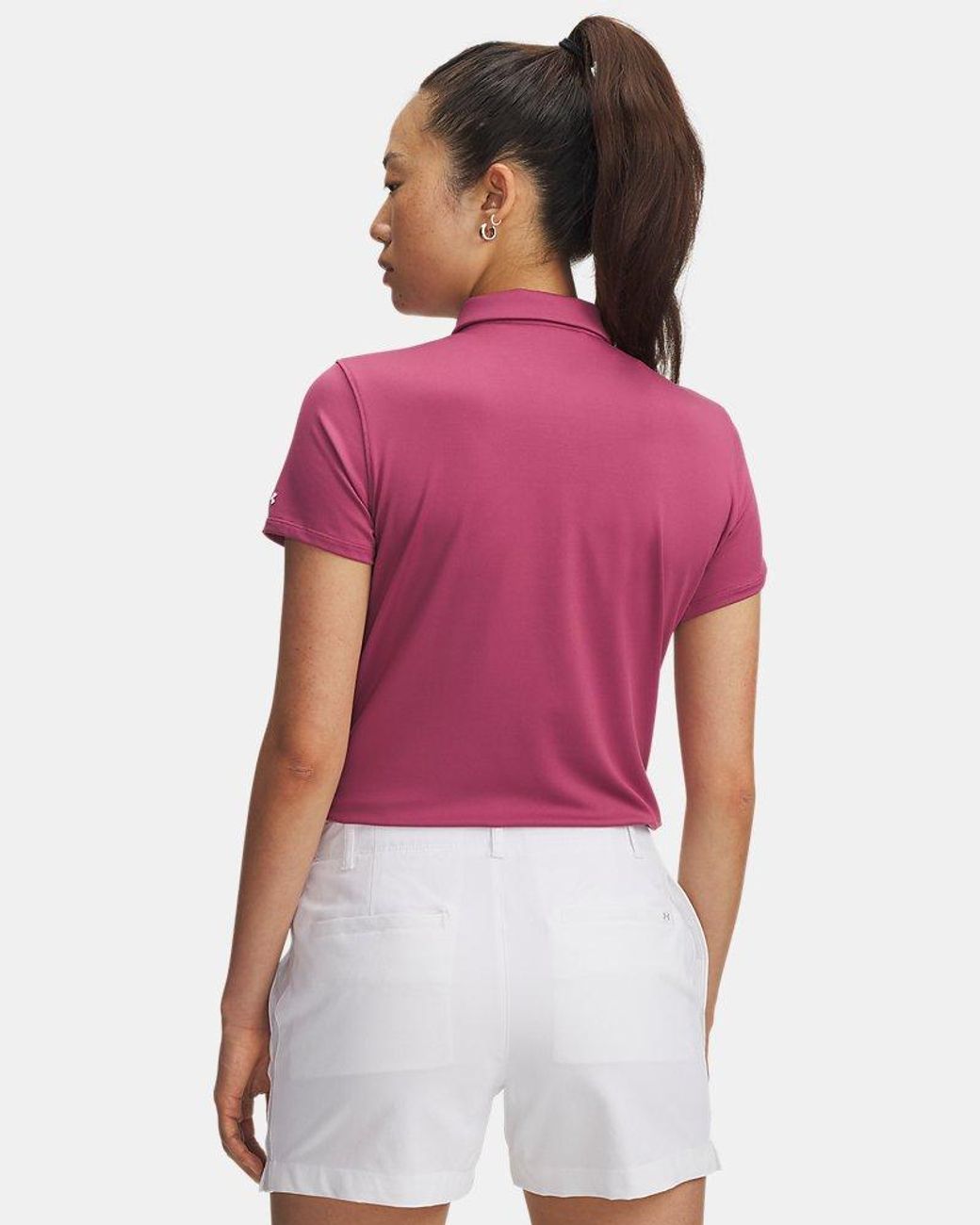 Under Armour Red Playoff Short Sleeve Polo Fuchsia Dusk