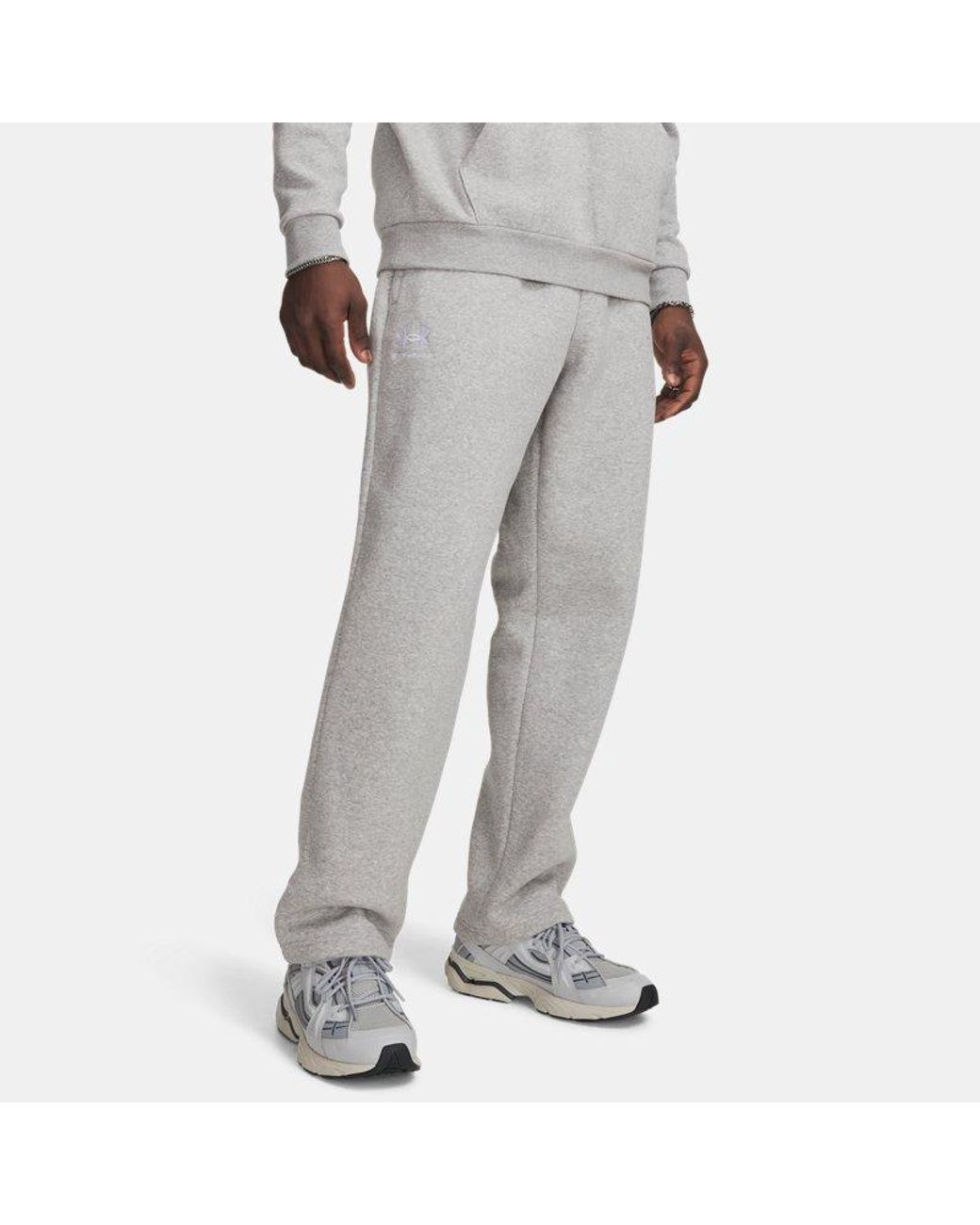 Under Armour Gray Icon Fleece Pants Mod Full Heather for men
