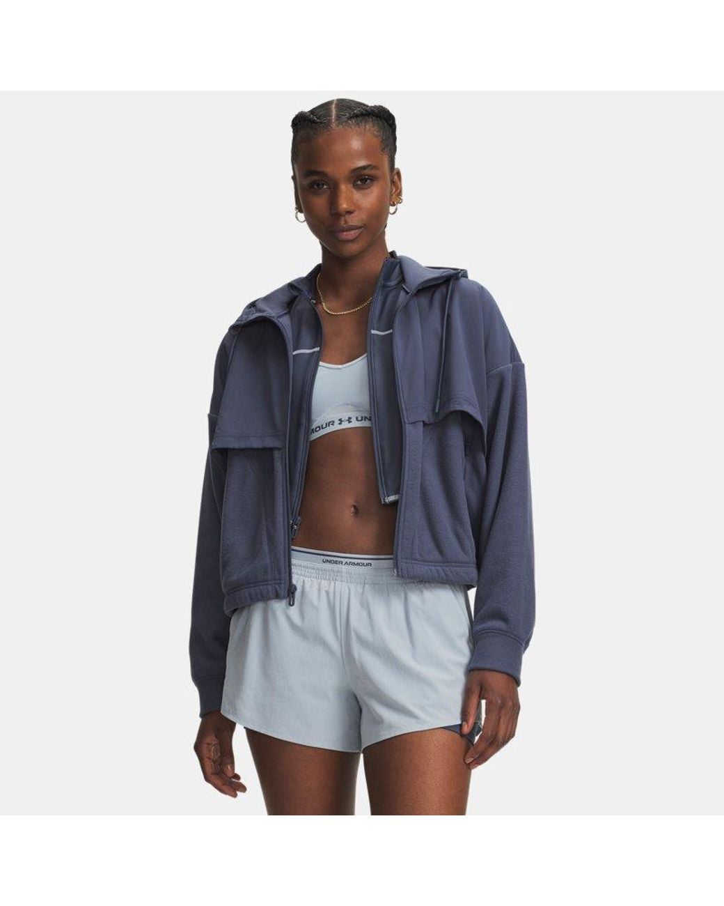 Under Armour Blue Performance Fleece Jacket Downpour Downpour