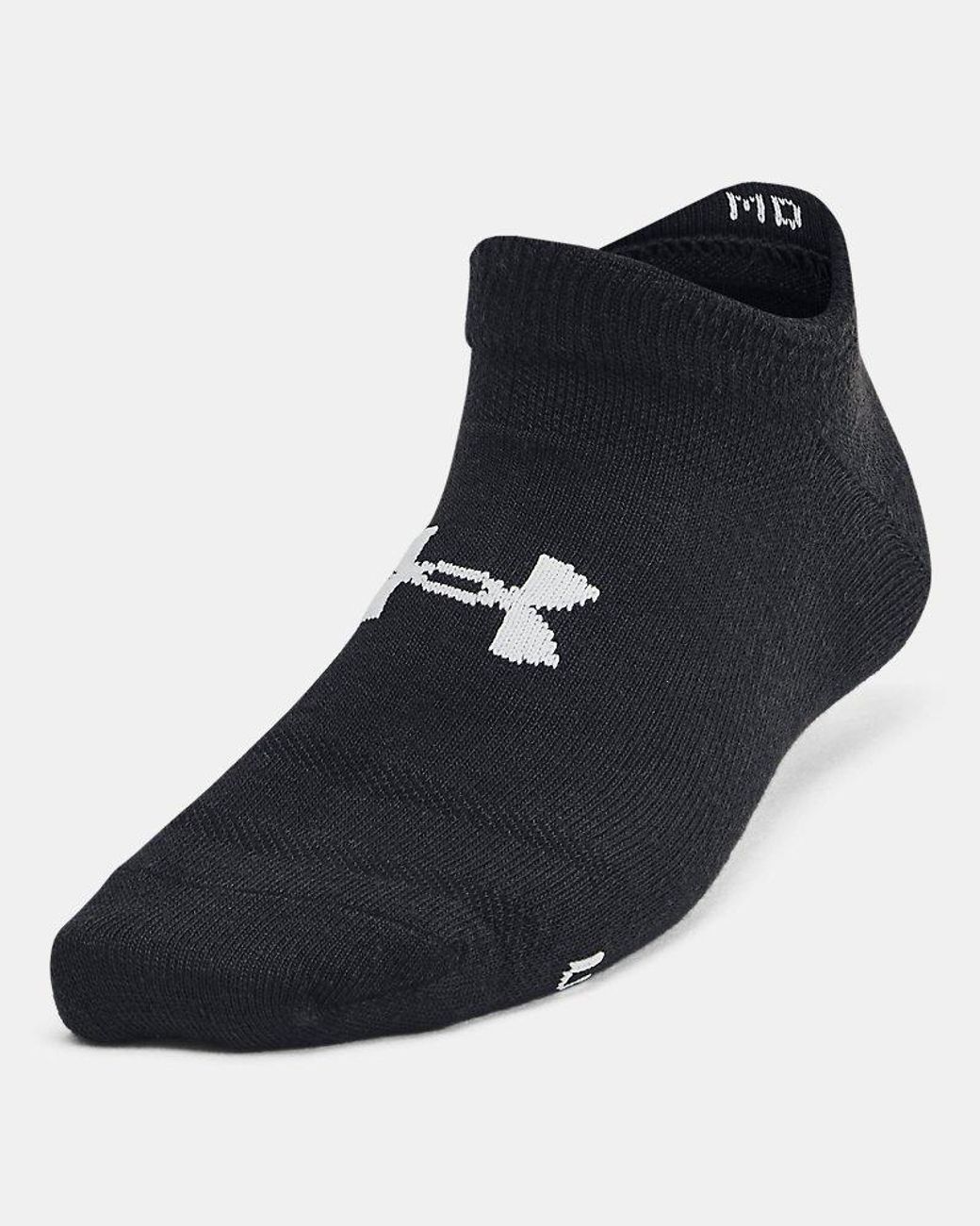 Under Armour Black Essential Kids' 6-Pack No-Show Socks Halo