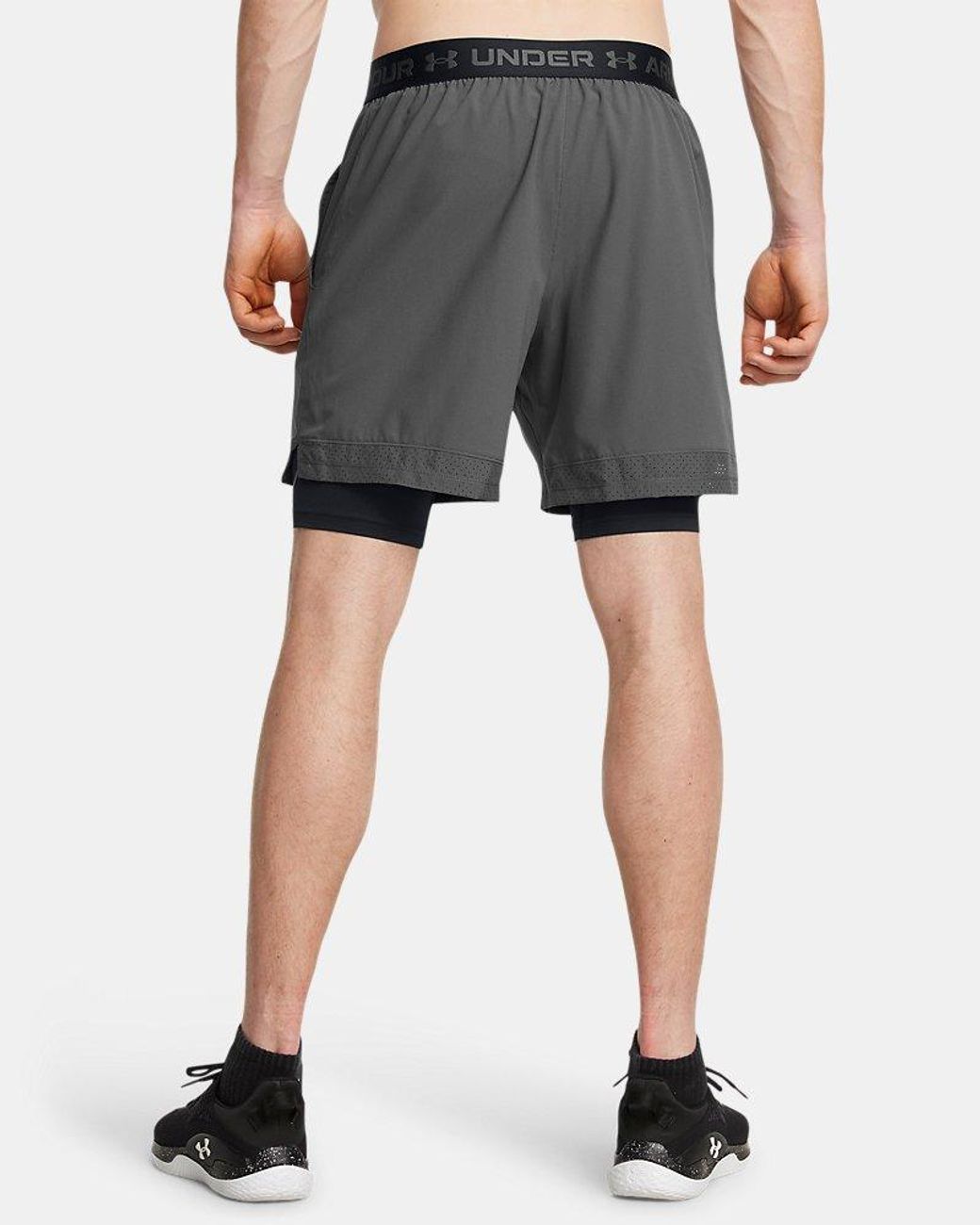 Under Armour Blue Vanish Woven 2-In-1 Shorts Castlerock for men