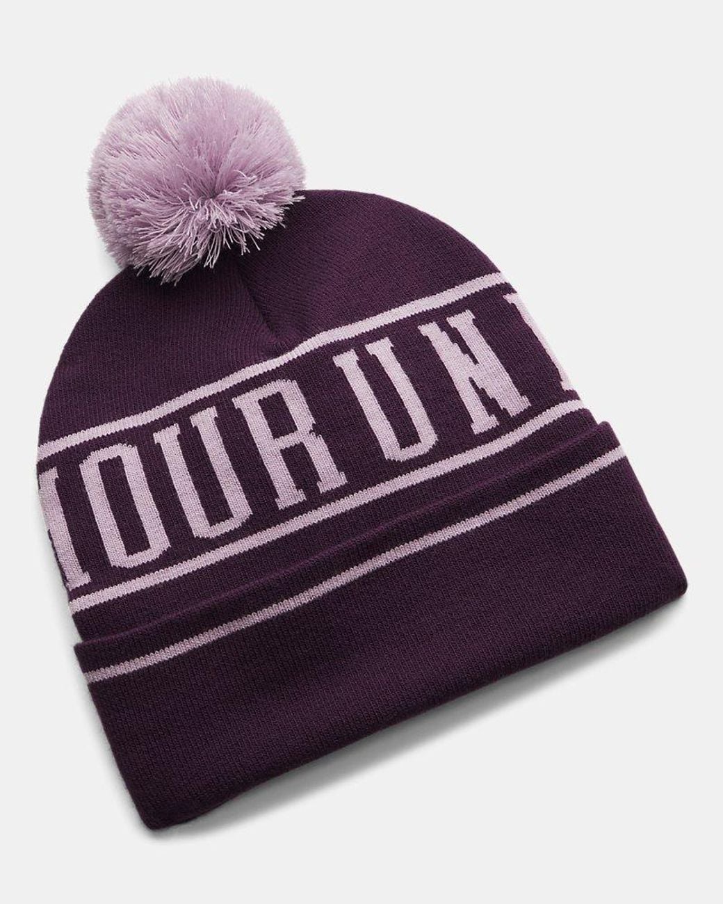 Under Armour Purple Ua Halftime Pom Beanie for men