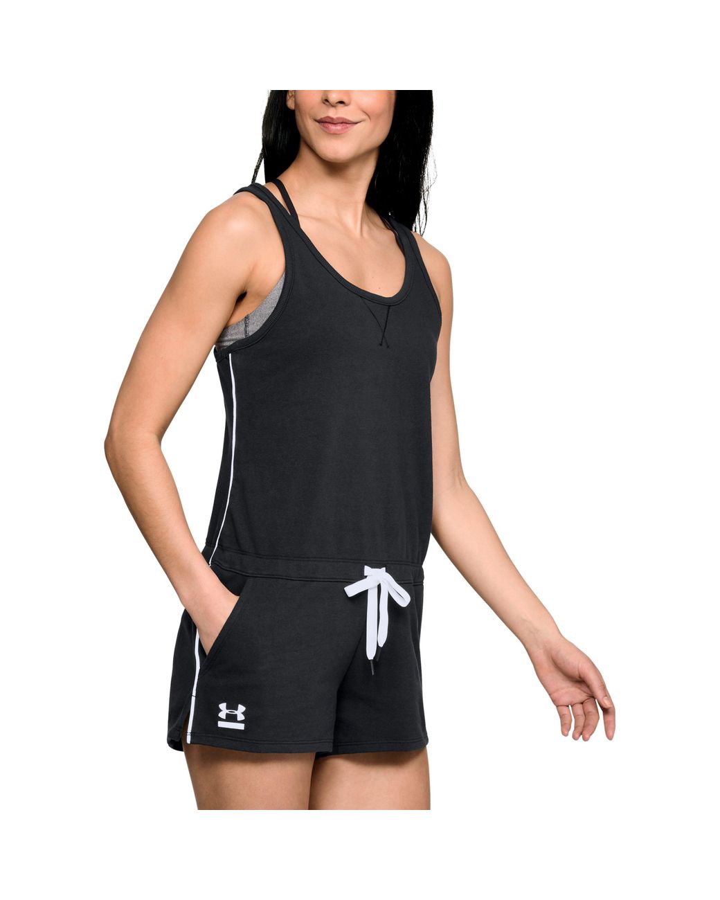 Under Armour Fleece Women's Ua Sportstyle Romper in Black /White (Black) |  Lyst