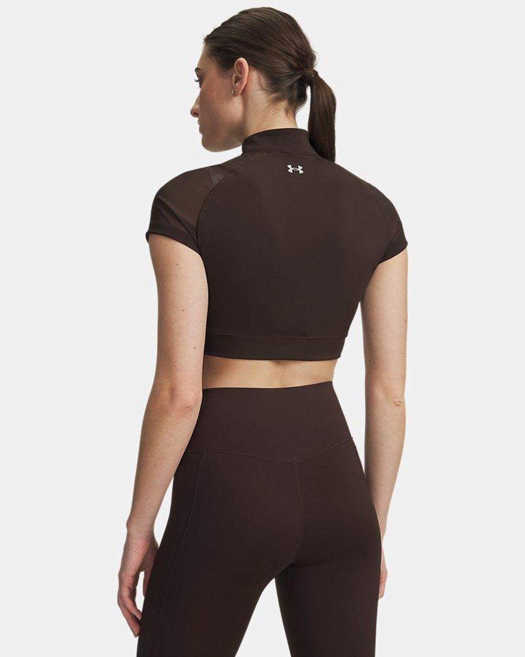 Under Armour Black Vanish Elite Crop Short Sleeve Kona Metallic