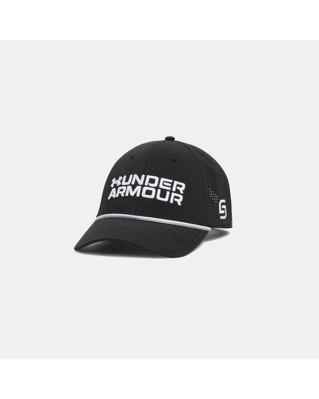 Under Armour Black Jordan Spieth Drive Mid Snapback Cap for men