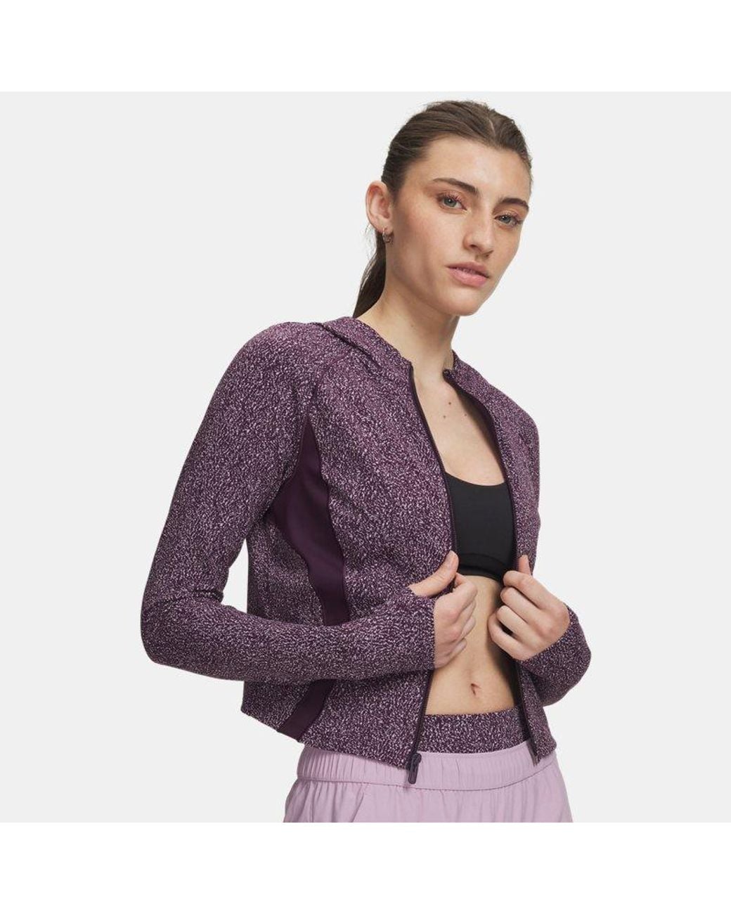 Under Armour Purple Vanish Elite Jacq Rd Full Zip Echo Metallic